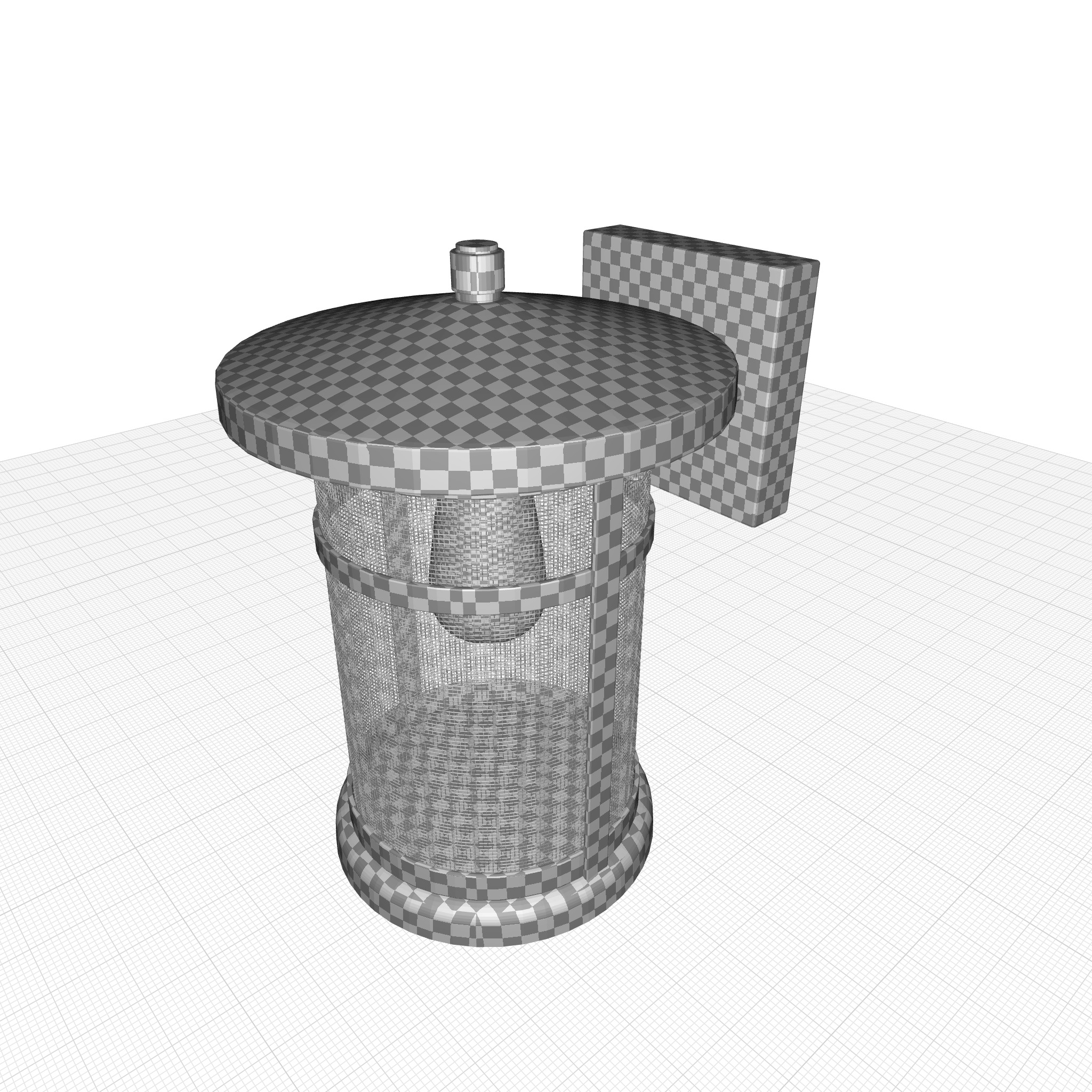 Outdoor Wall Lantern 3D model_4