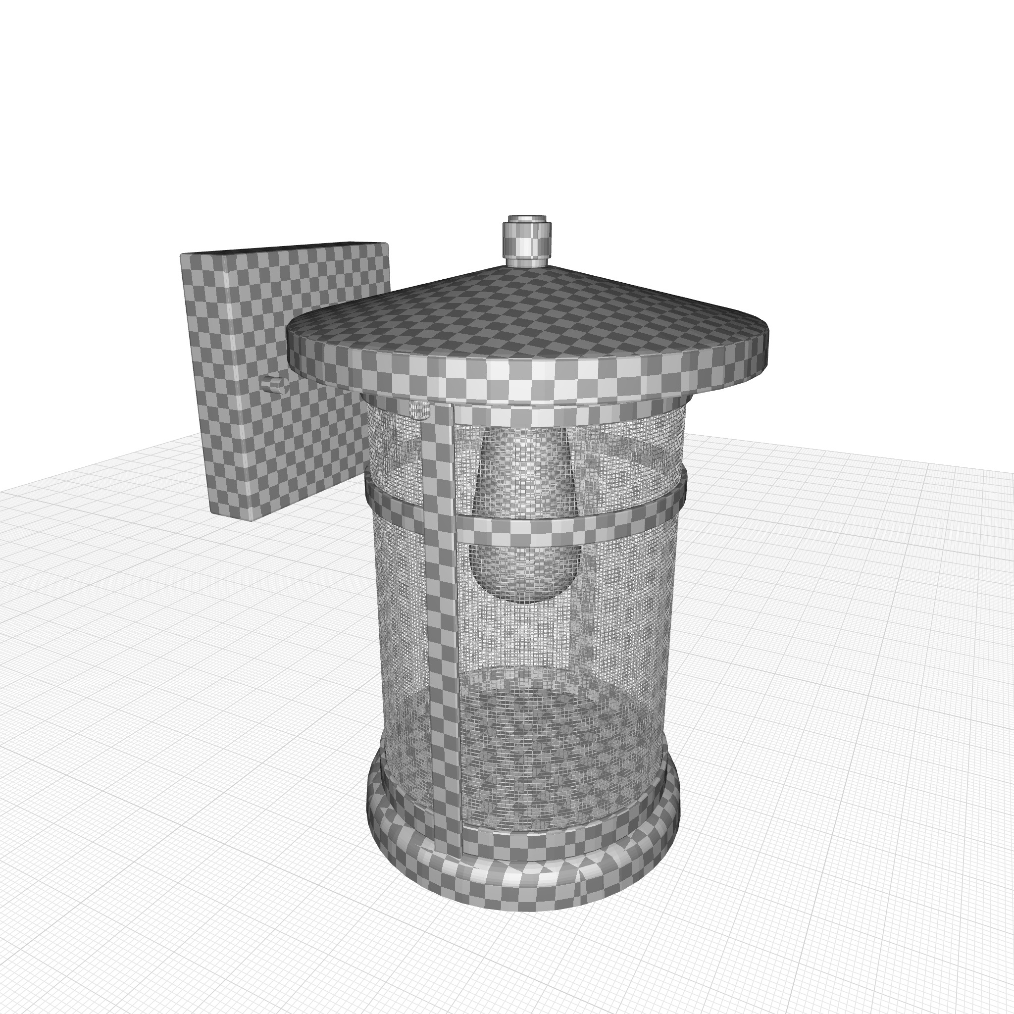 Outdoor Wall Lantern 3D model_2