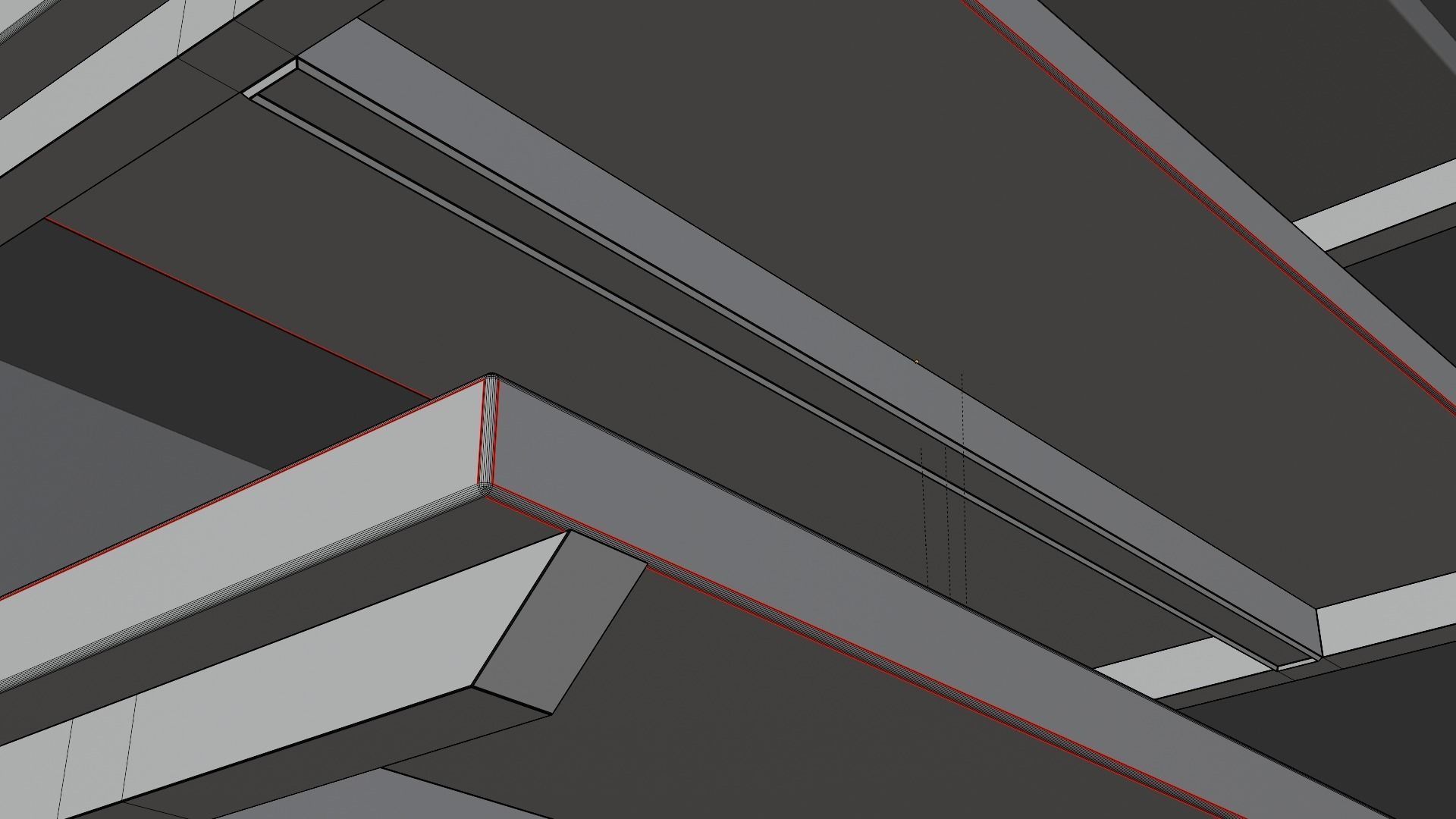 Klasika Shop Shelf Side set of 4 3D model_14