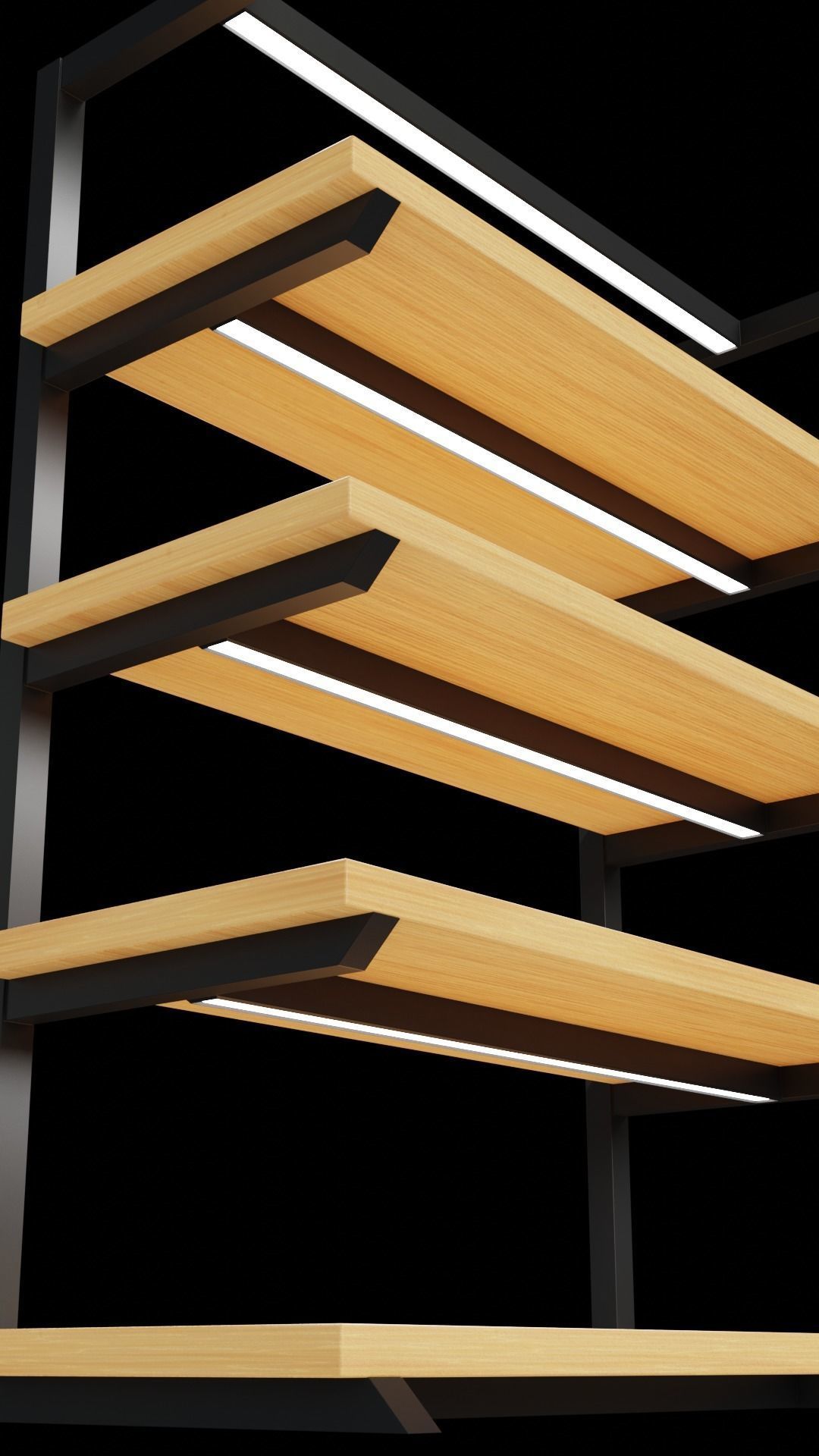 Klasika Shop Shelf Side set of 4 3D model_12