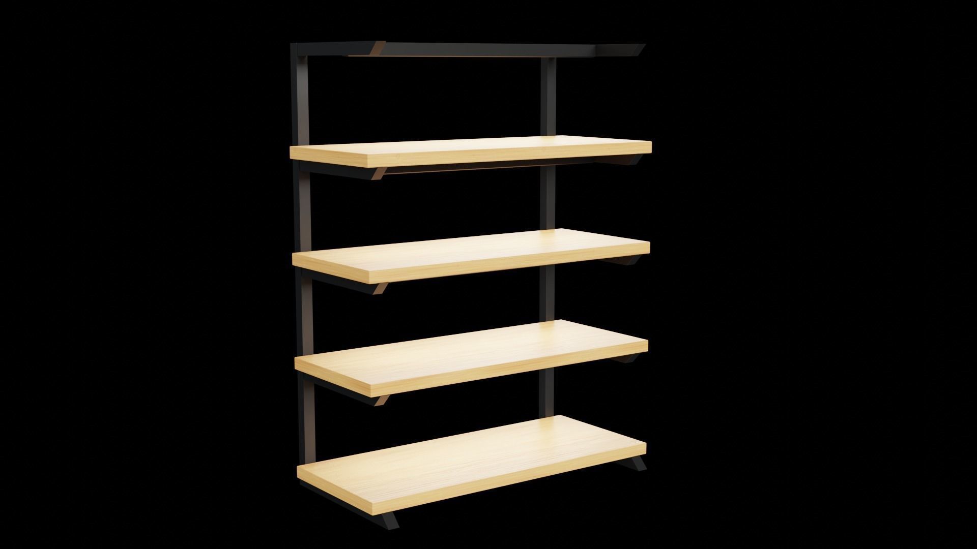 Klasika Shop Shelf Side set of 4 3D model_9