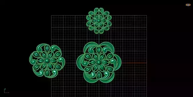 Pendant Set 3 embroidery