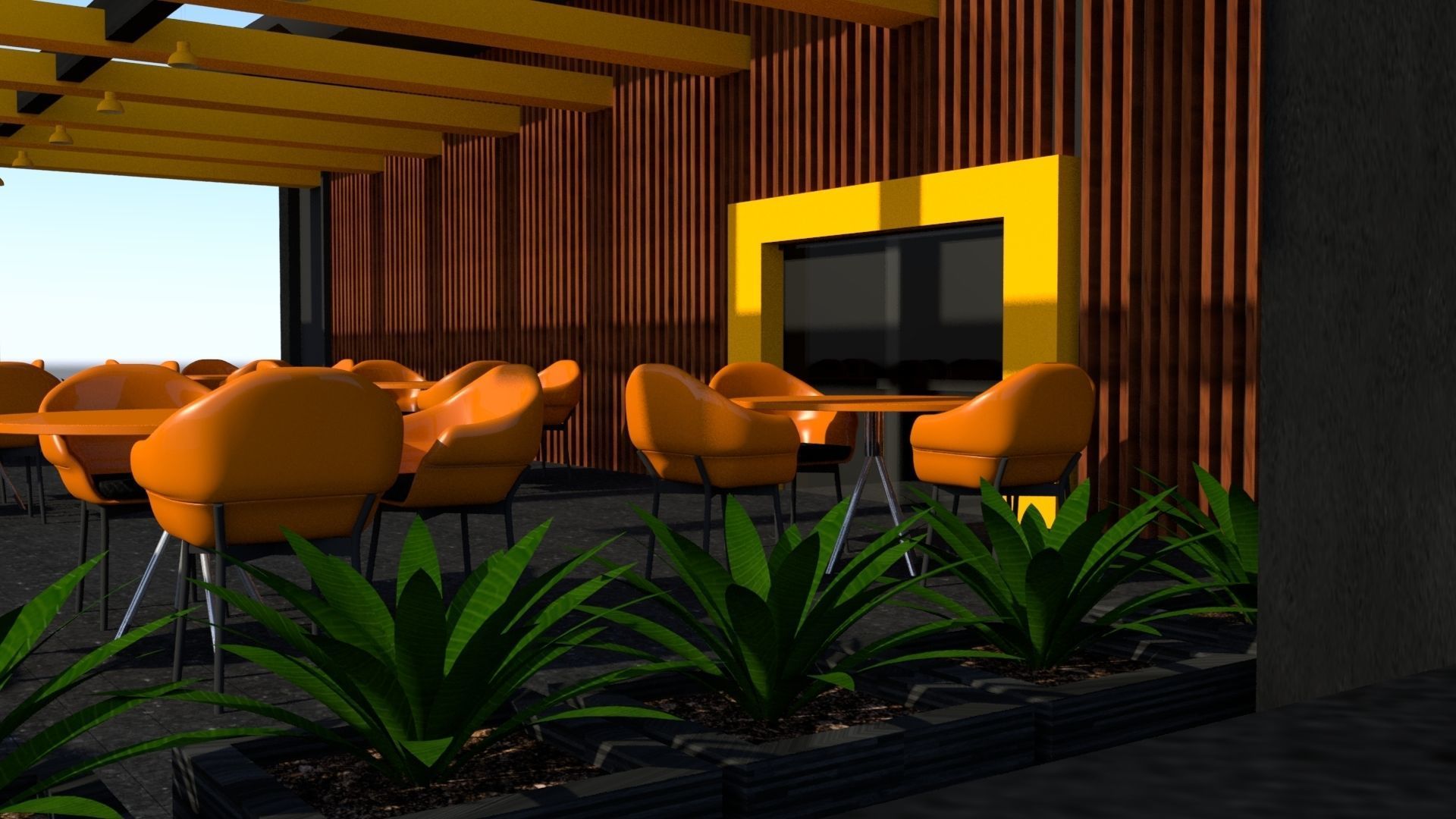 3D Cafe for creative community 3D model_13