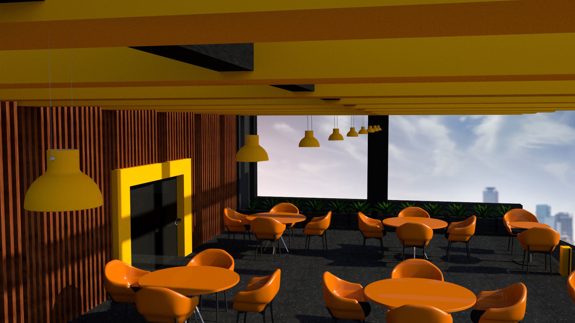 3D Cafe for creative community 3D model_16