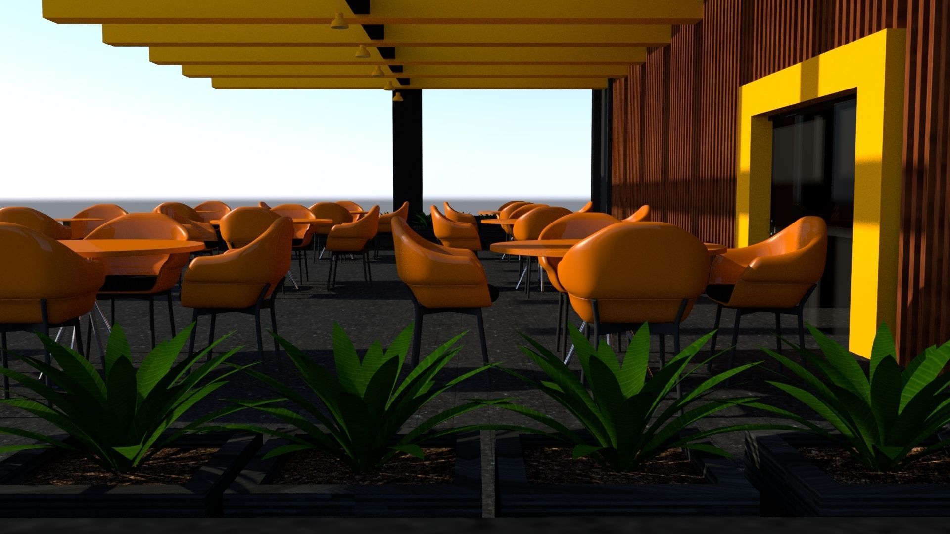 3D Cafe for creative community 3D model_14