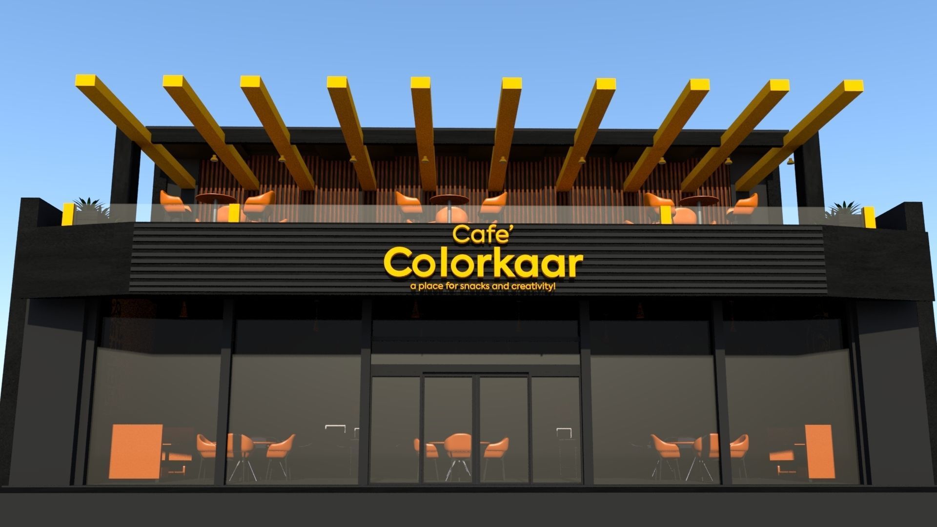 3D Cafe for creative community 3D model_19