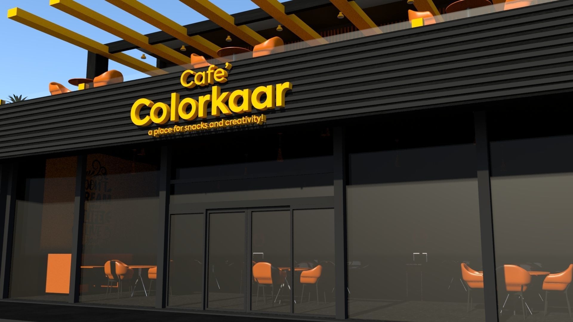 3D Cafe for creative community 3D model_20