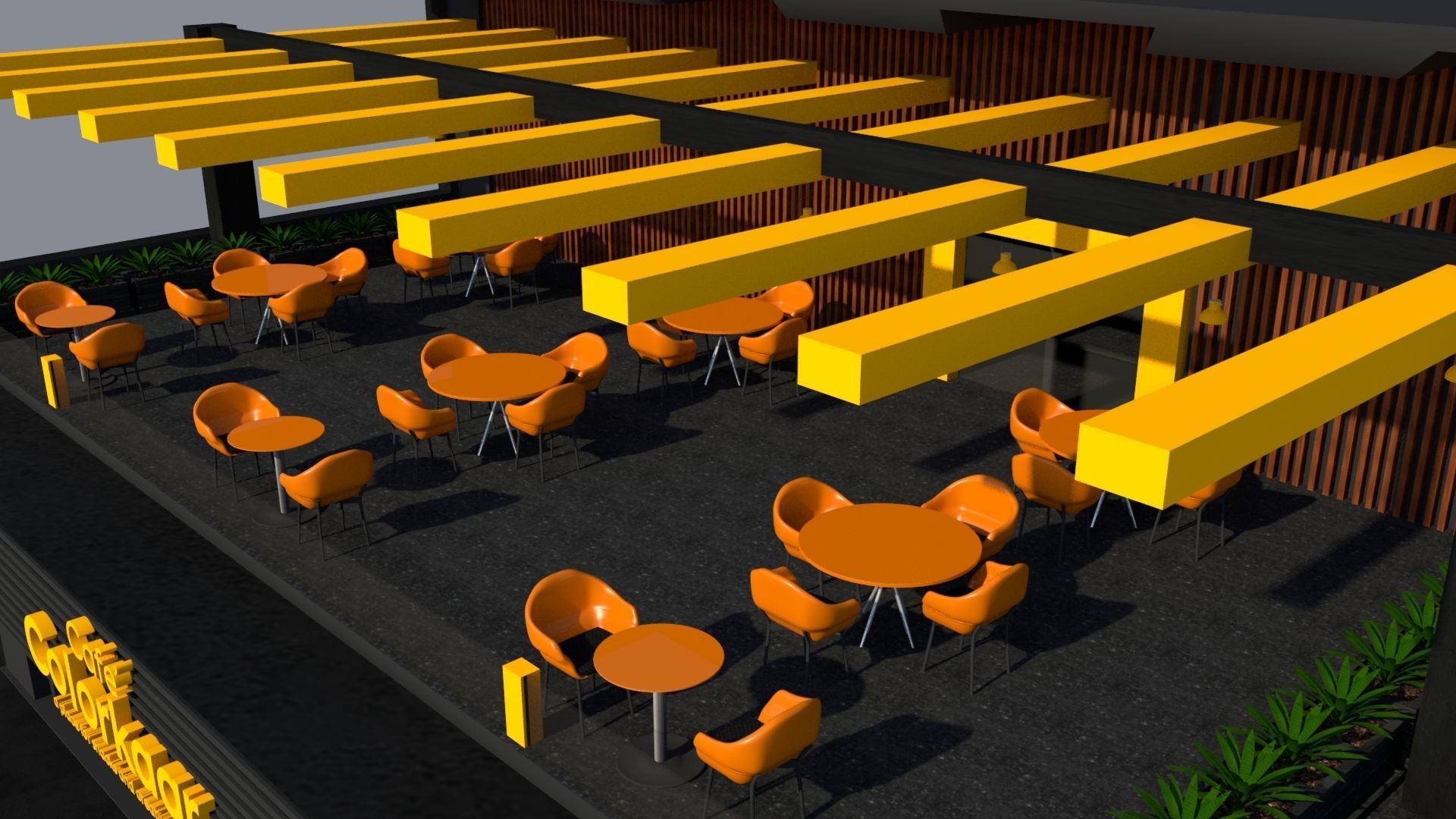 3D Cafe for creative community 3D model_15