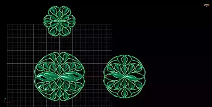 Pendant Set 6 ornate design