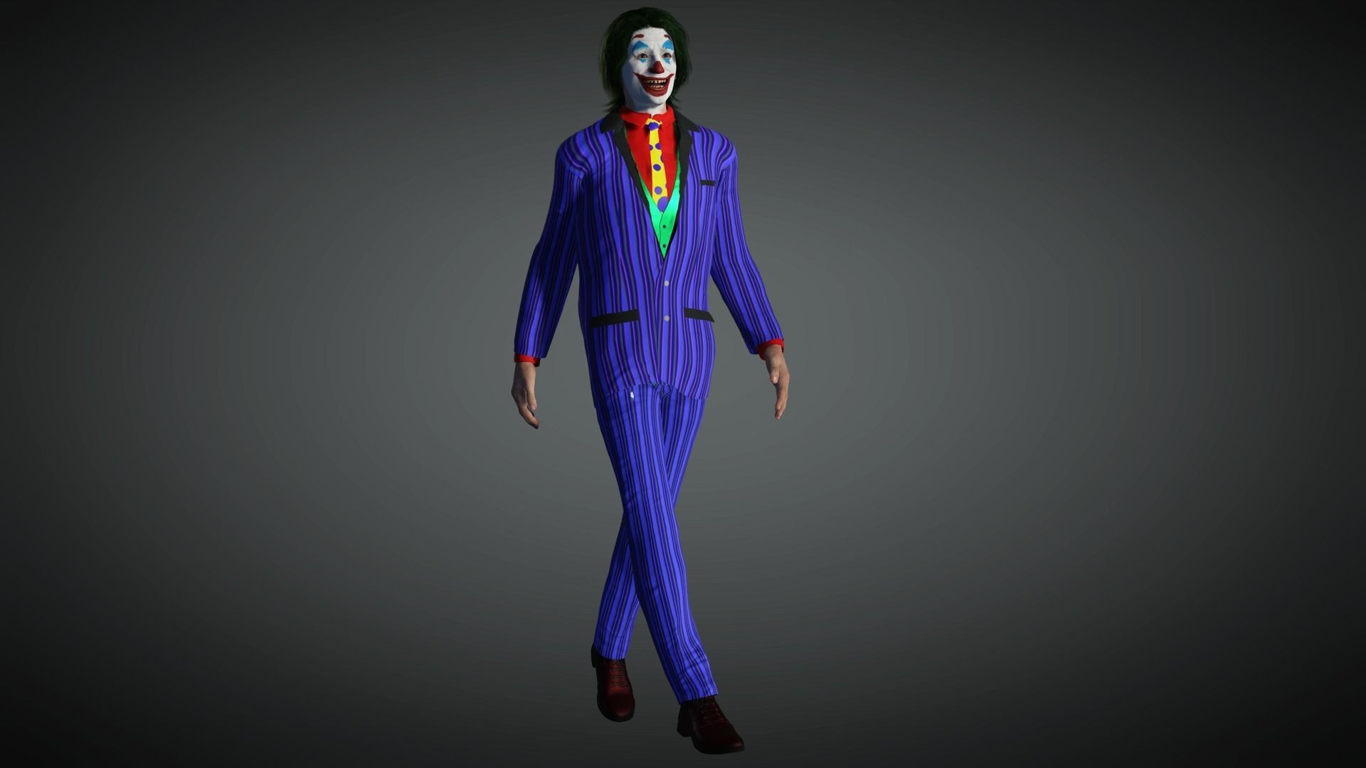 AAA Comics Character 03 The Joker Low-poly 3D model_1