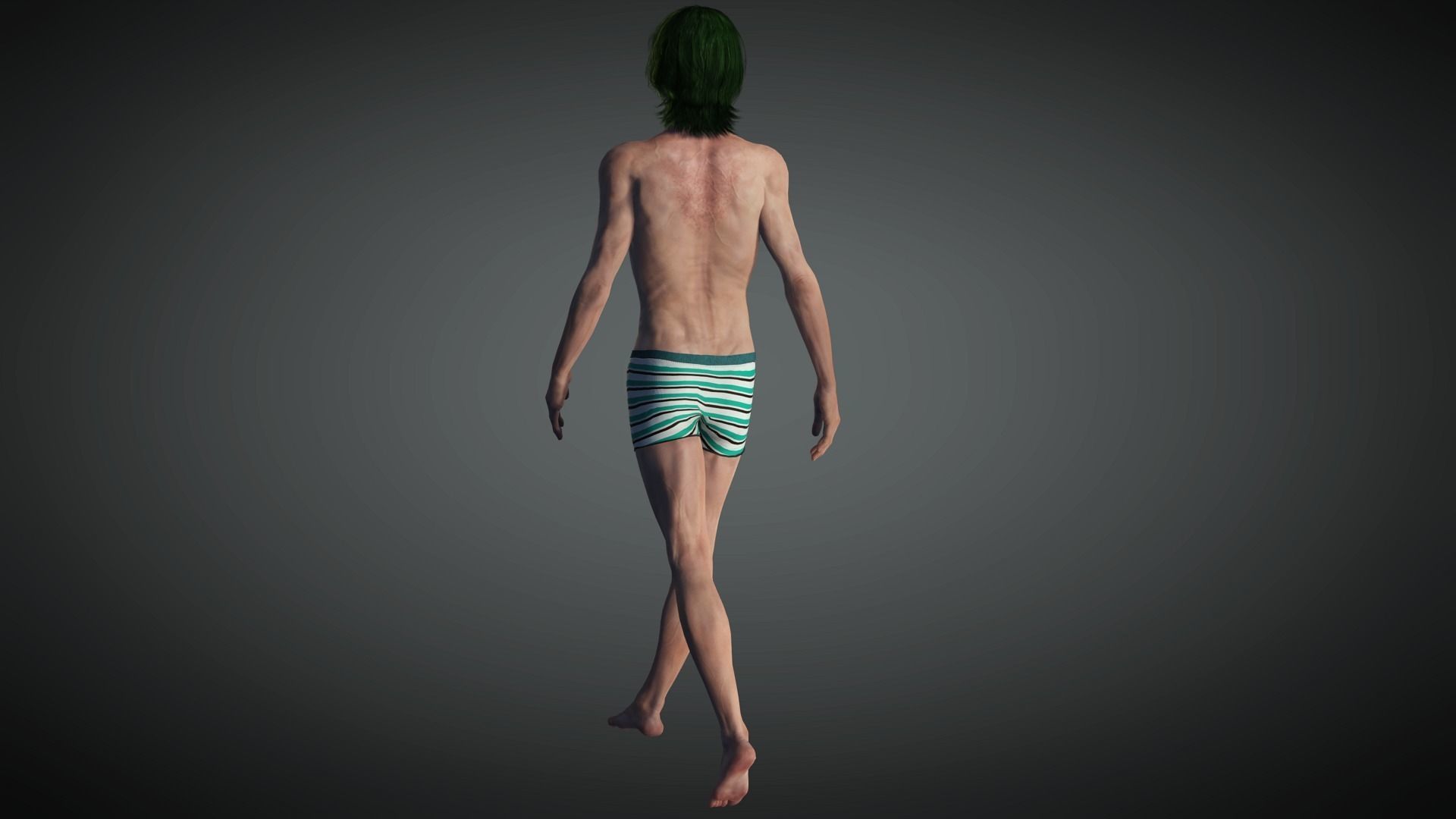 AAA Comics Character 03 The Joker Low-poly 3D model_6