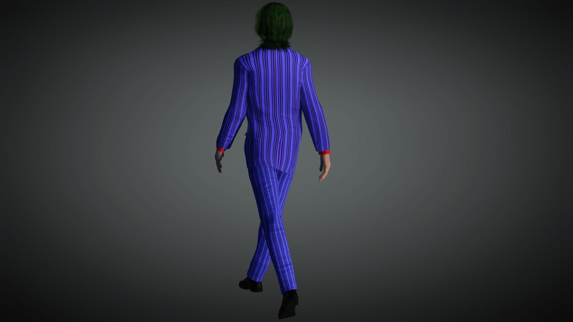 AAA Comics Character 03 The Joker Low-poly 3D model_5