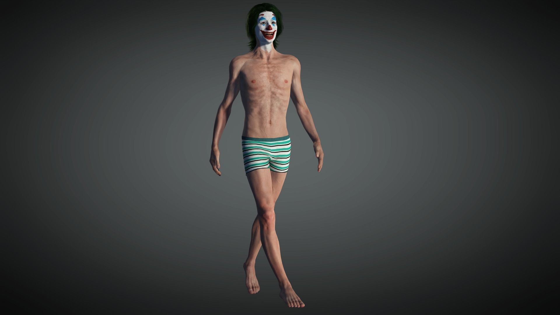 AAA Comics Character 03 The Joker Low-poly 3D model_4