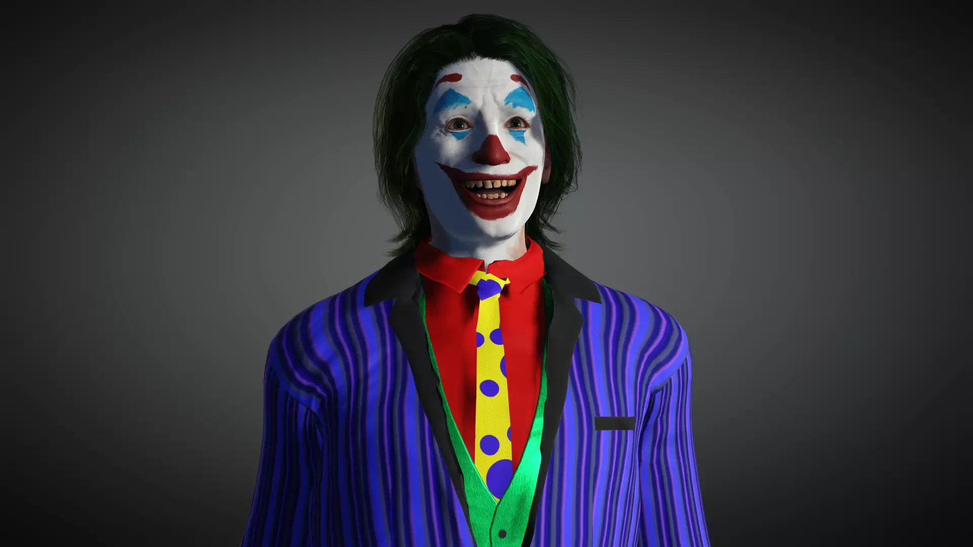 AAA Comics Character 03 The Joker Low-poly 3D model_0