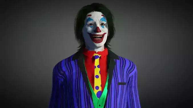 AAA Comics Character 03 The Joker Low-poly 3D model