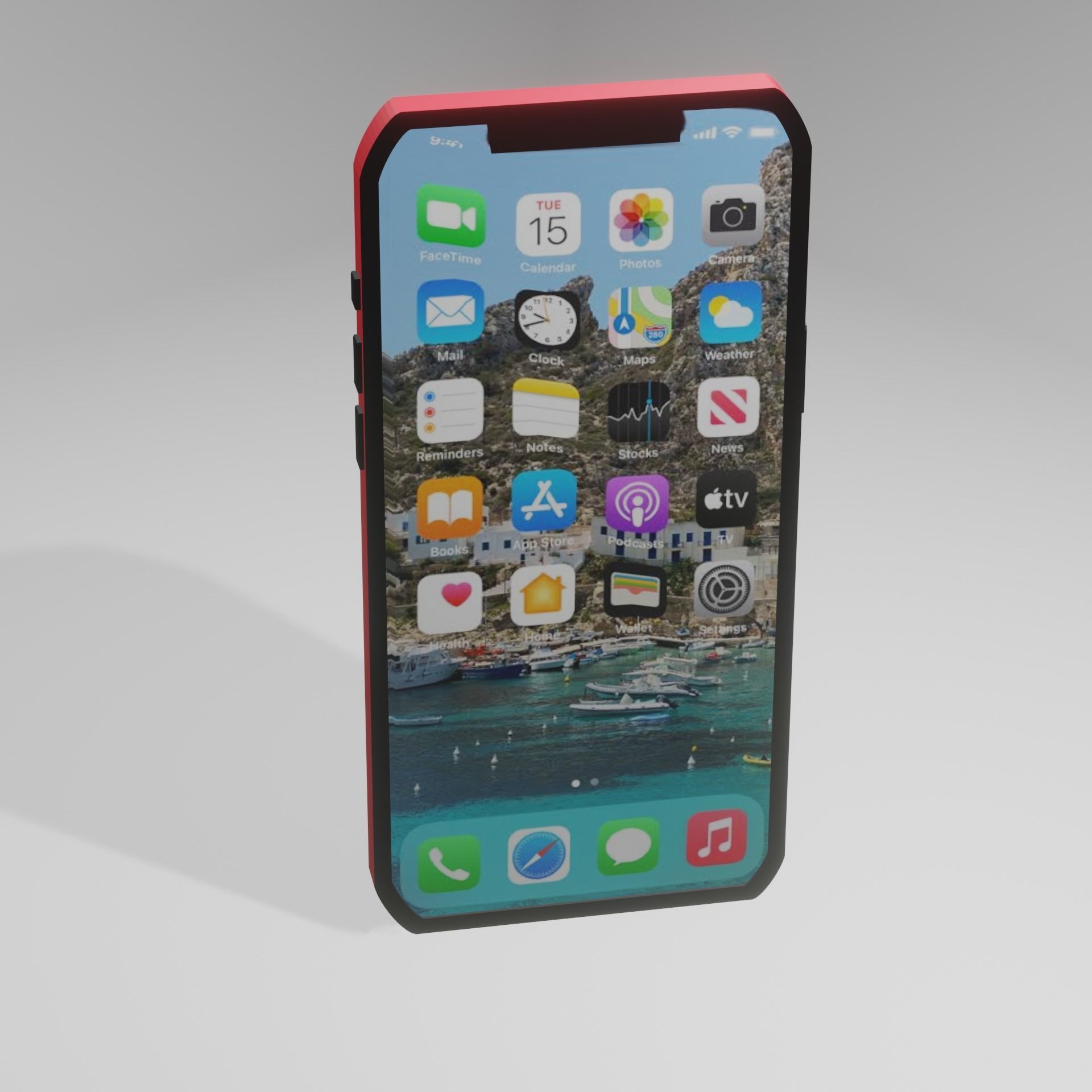 Apple Phone 3D model_7