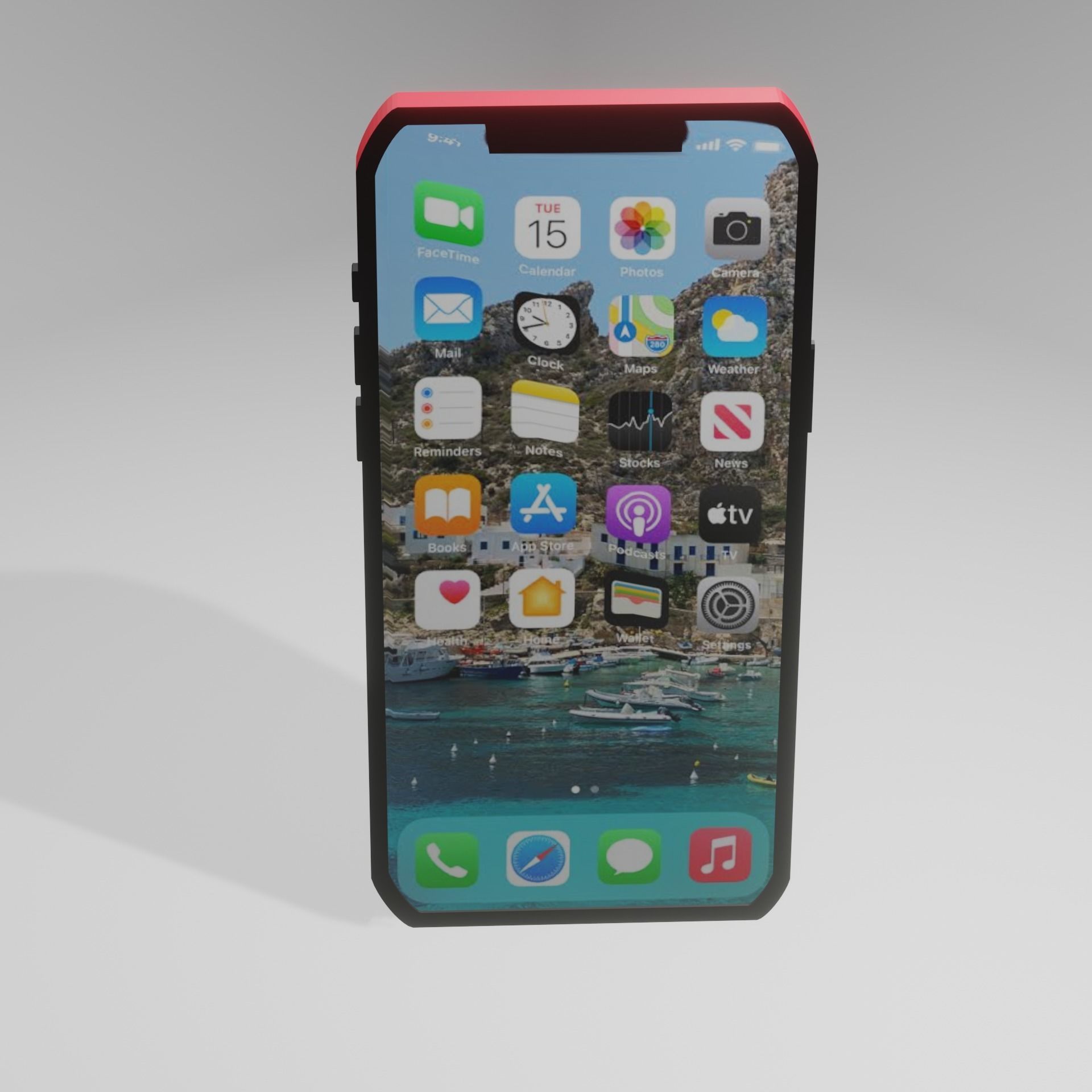 Apple Phone 3D model_6