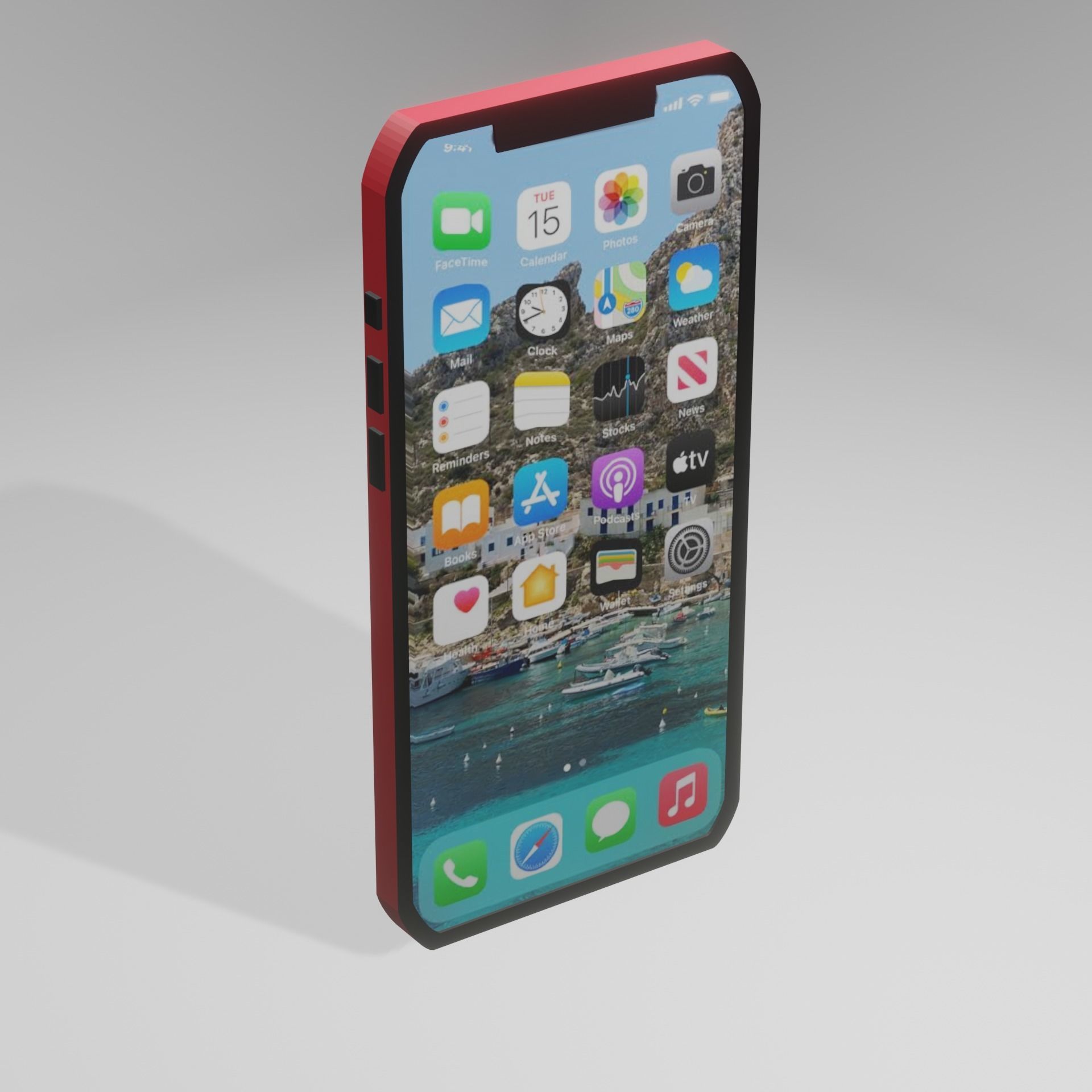 Apple Phone 3D model_9