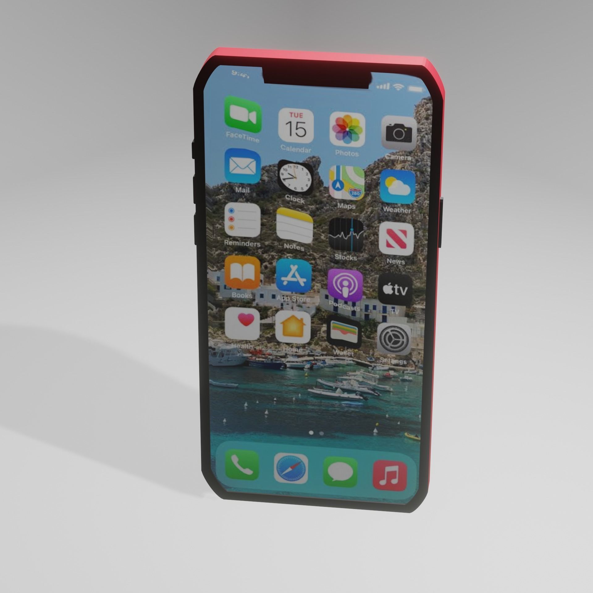 Apple Phone 3D model_4
