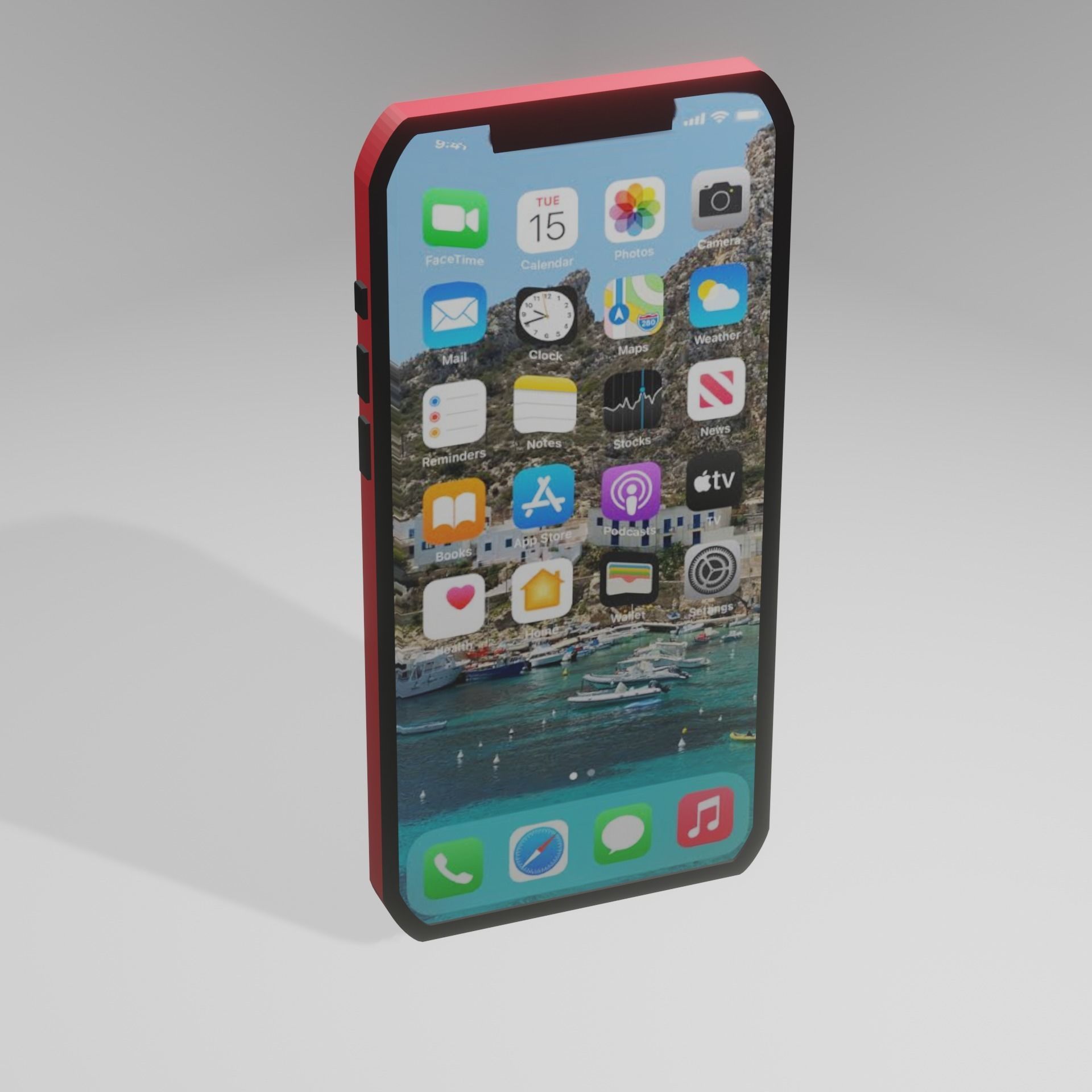 Apple Phone 3D model_8