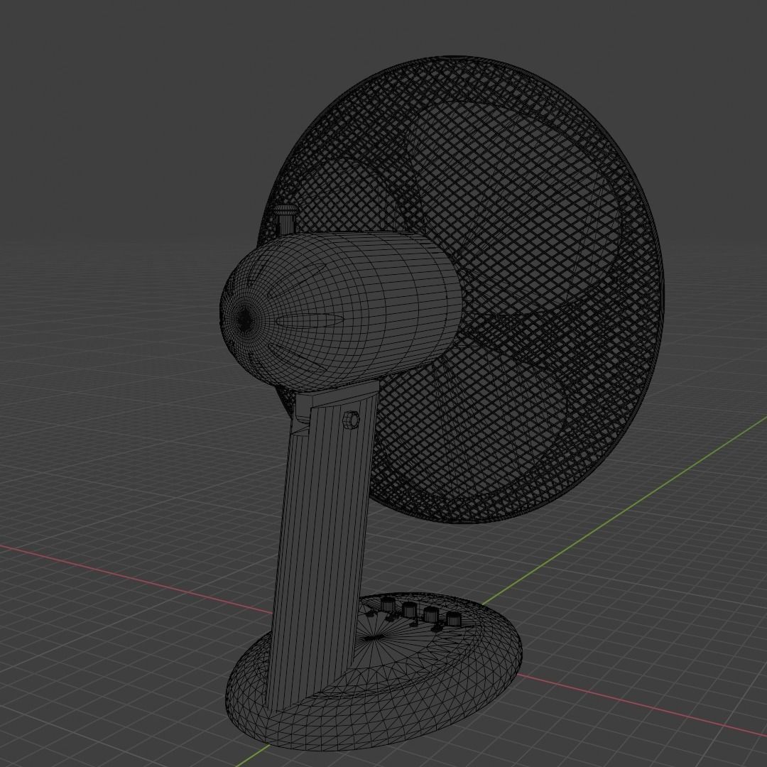 Table fan Free 3D model_5