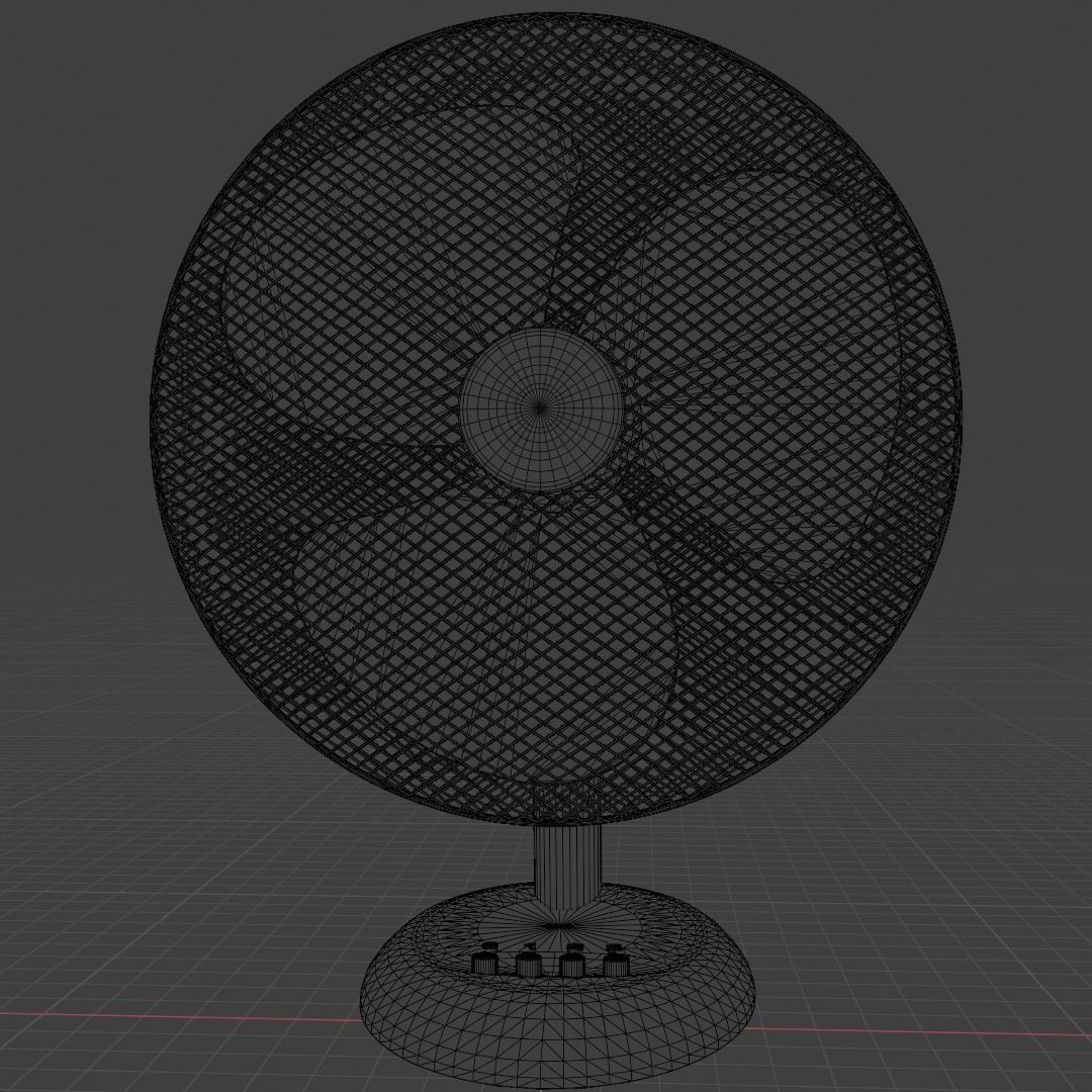 Table fan Free 3D model_4