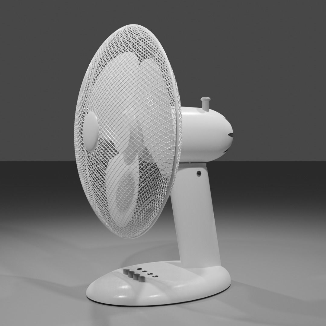 Table fan Free 3D model_1