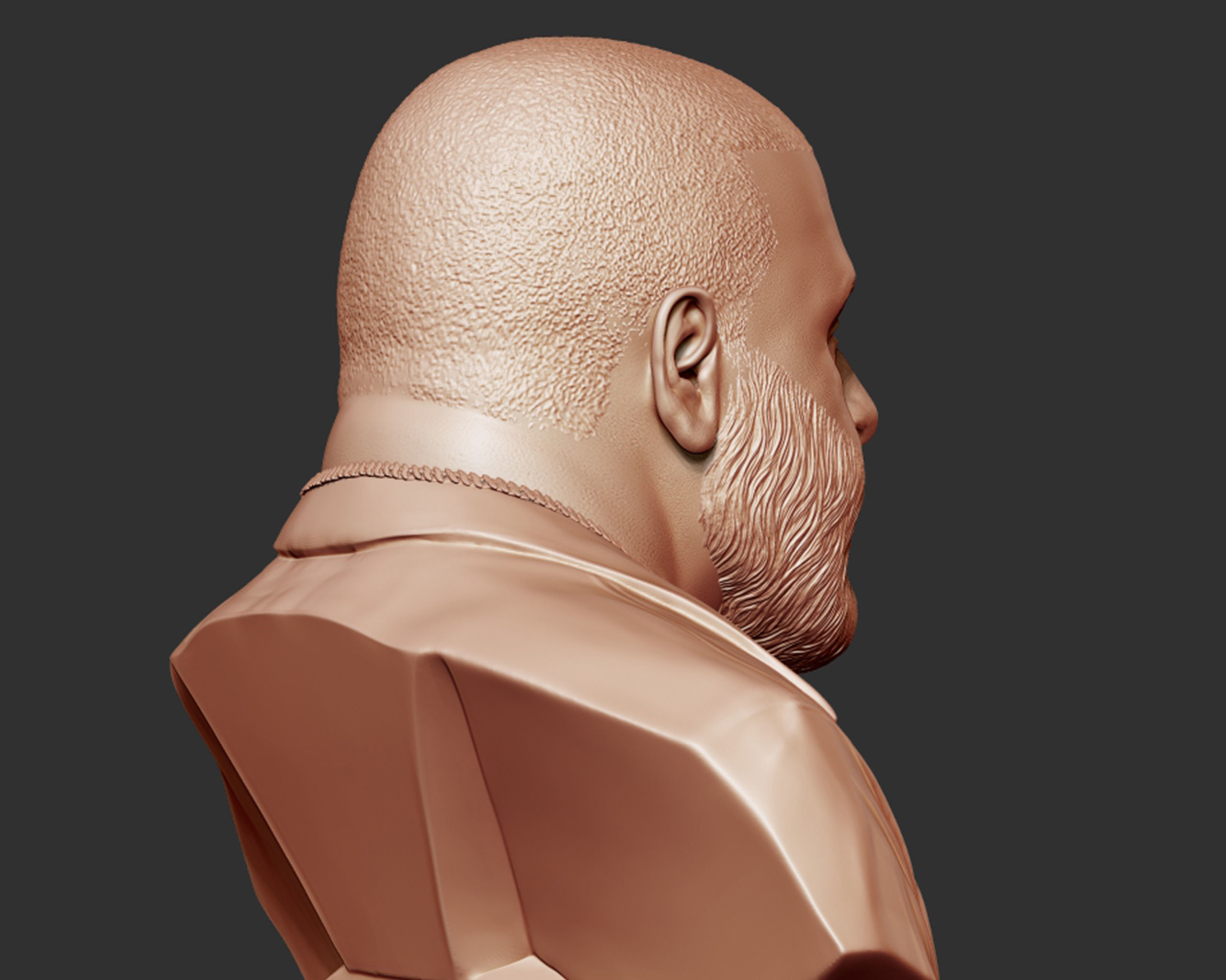 DJ Khaled Portrait Sculpture 3D print model_6