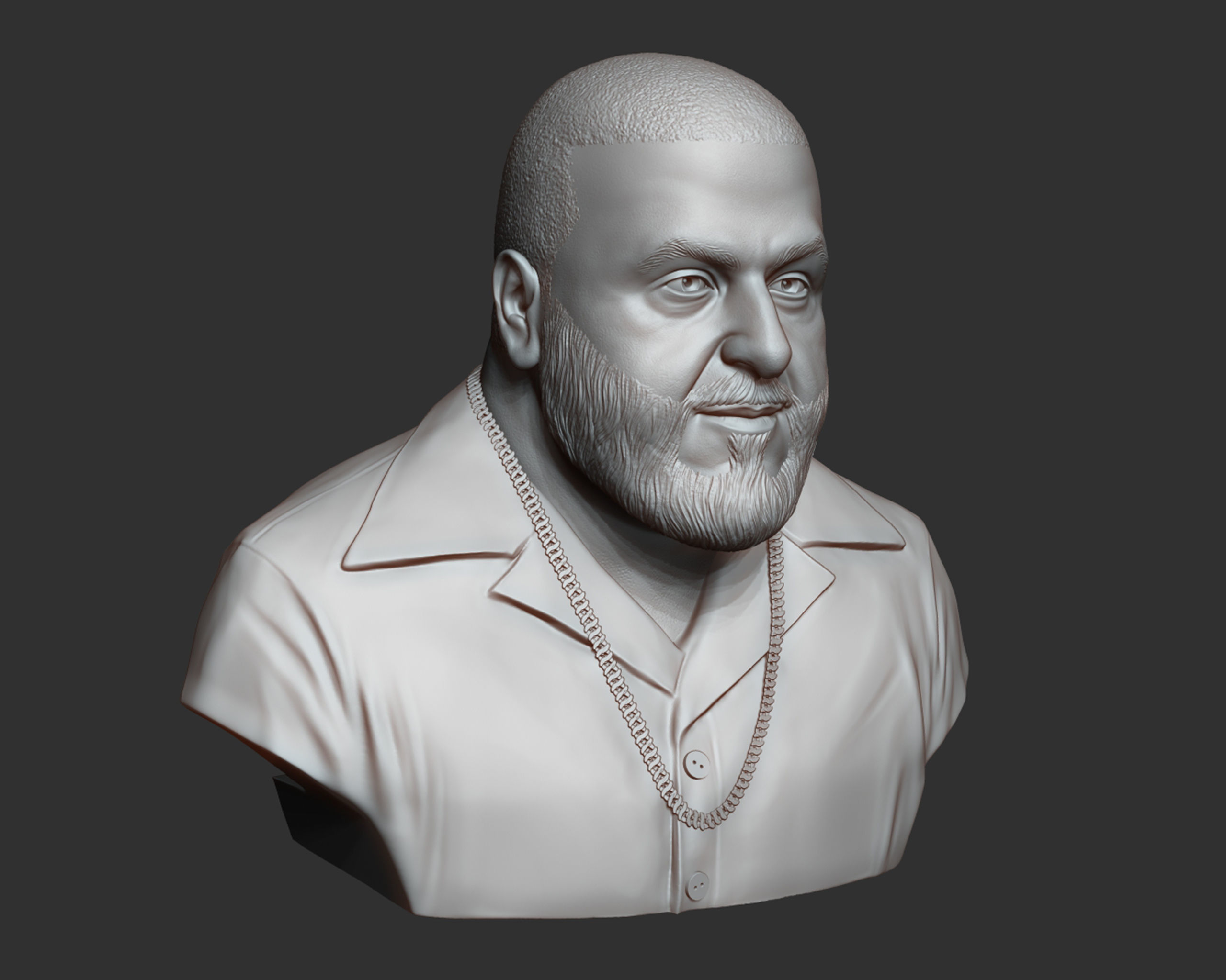 DJ Khaled Portrait Sculpture 3D print model_10