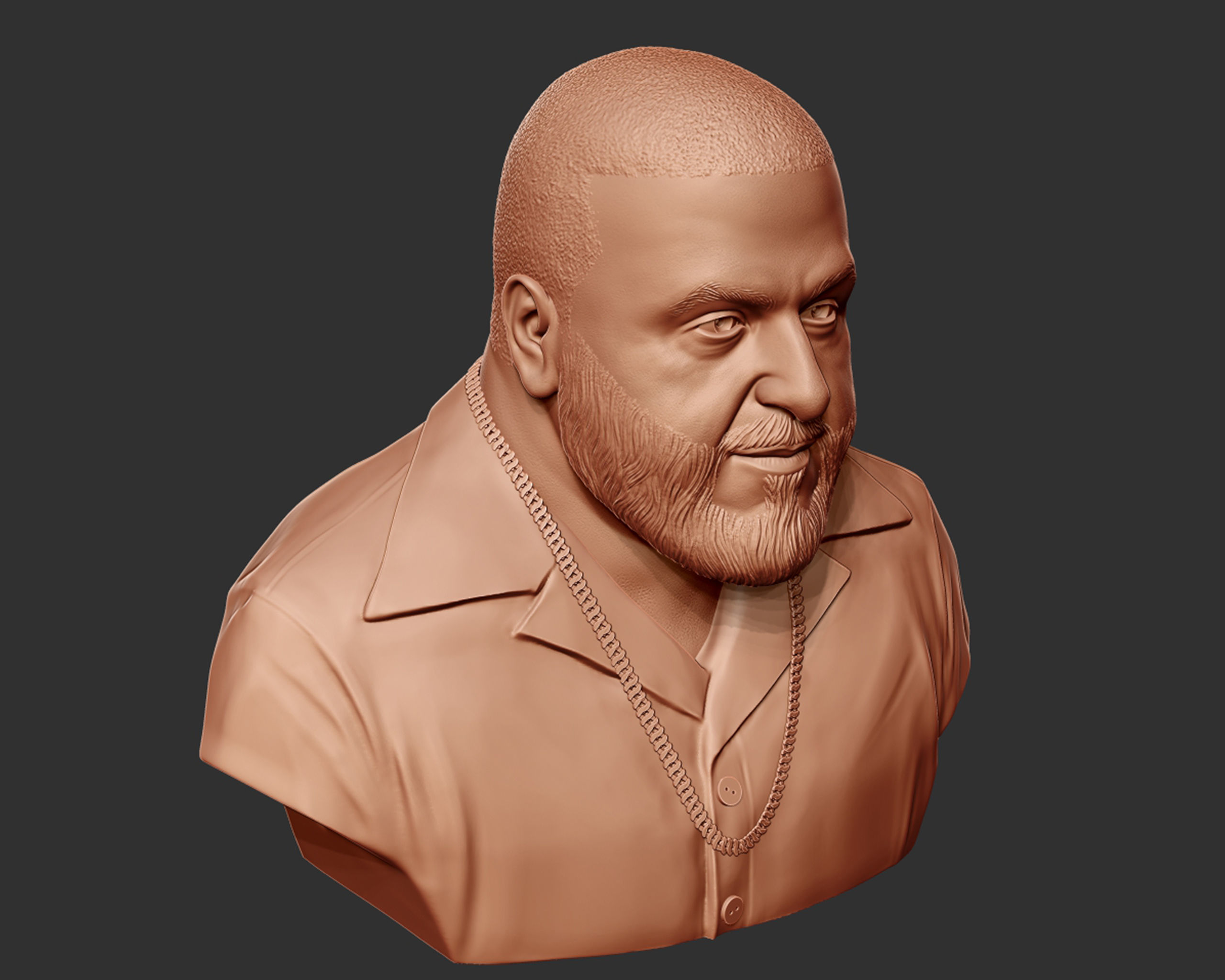 DJ Khaled Portrait Sculpture 3D print model_14