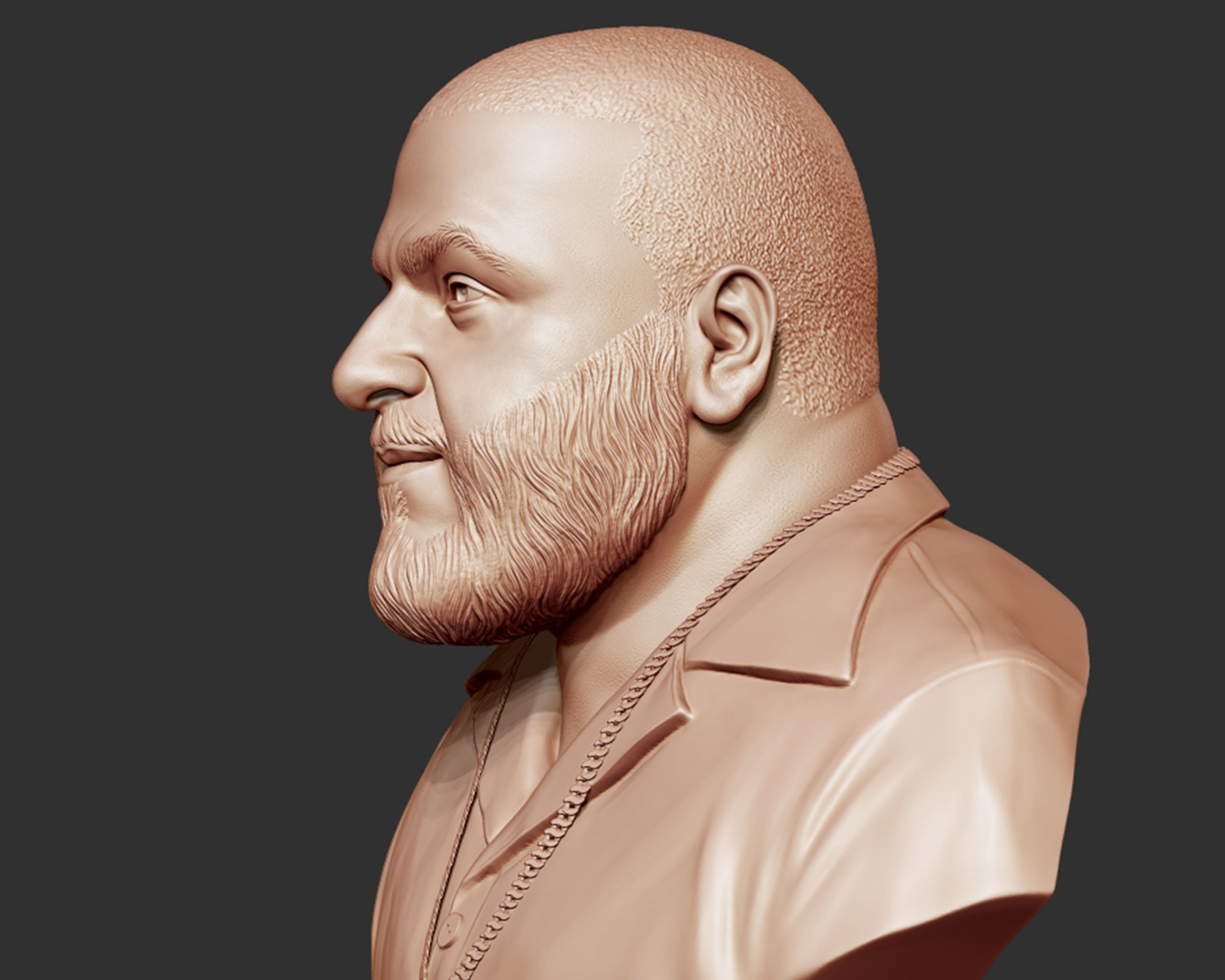 DJ Khaled Portrait Sculpture 3D print model_4