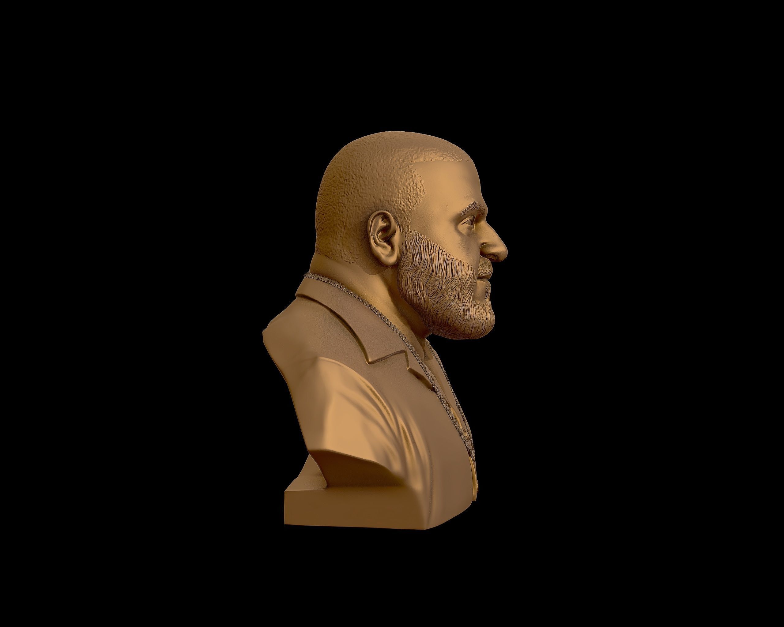 DJ Khaled Portrait Sculpture 3D print model_25