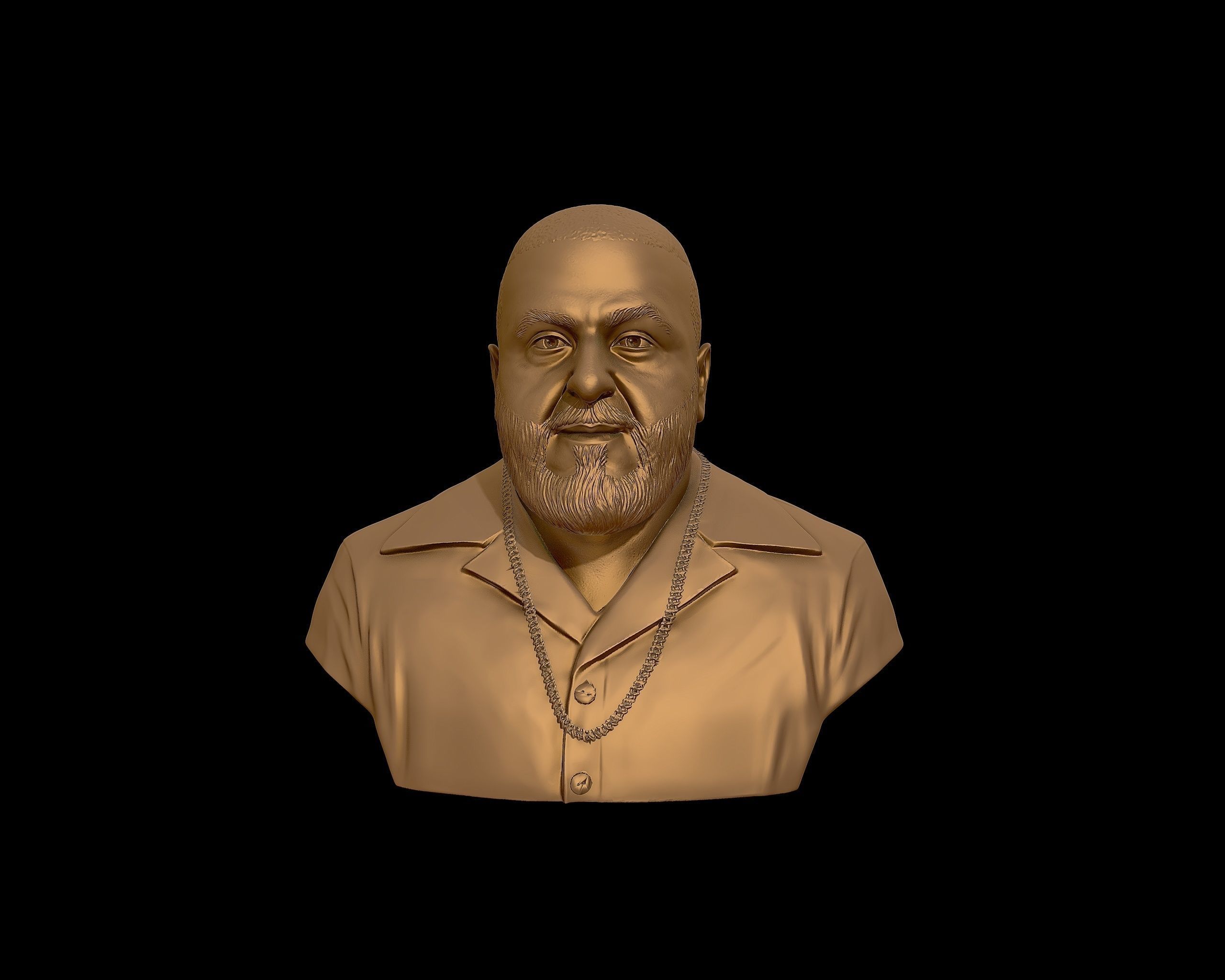 DJ Khaled Portrait Sculpture 3D print model_31