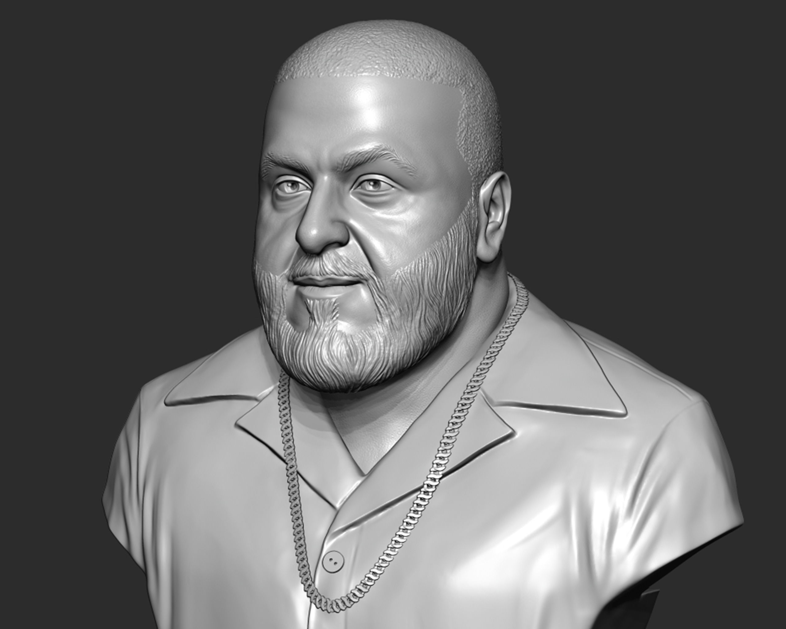 DJ Khaled Portrait Sculpture 3D print model_20