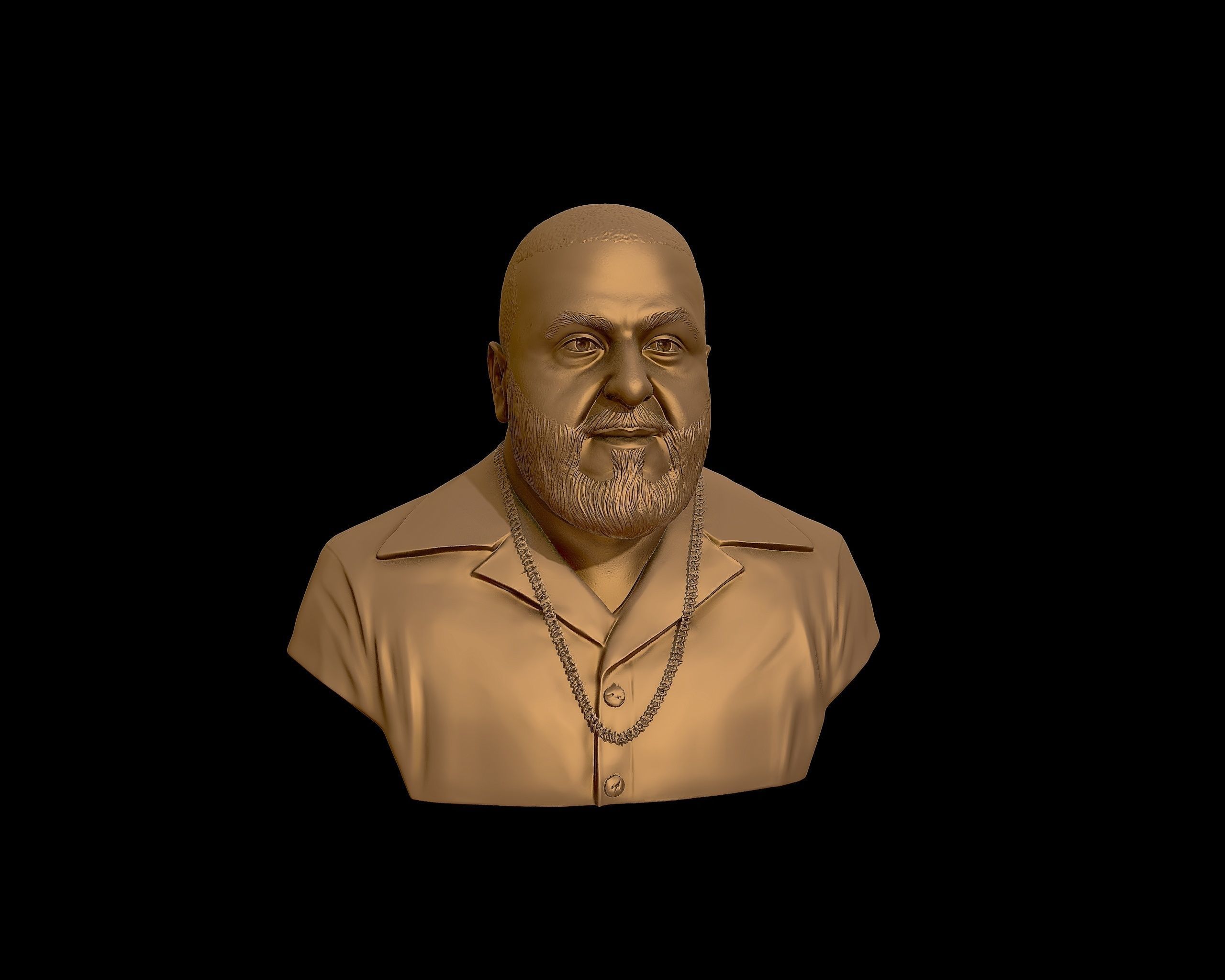 DJ Khaled Portrait Sculpture 3D print model_29