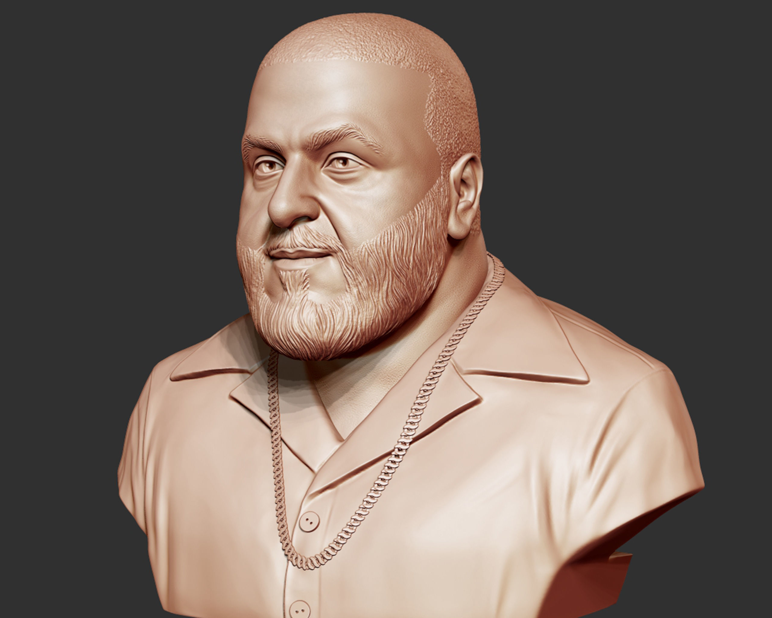 DJ Khaled Portrait Sculpture 3D print model_3