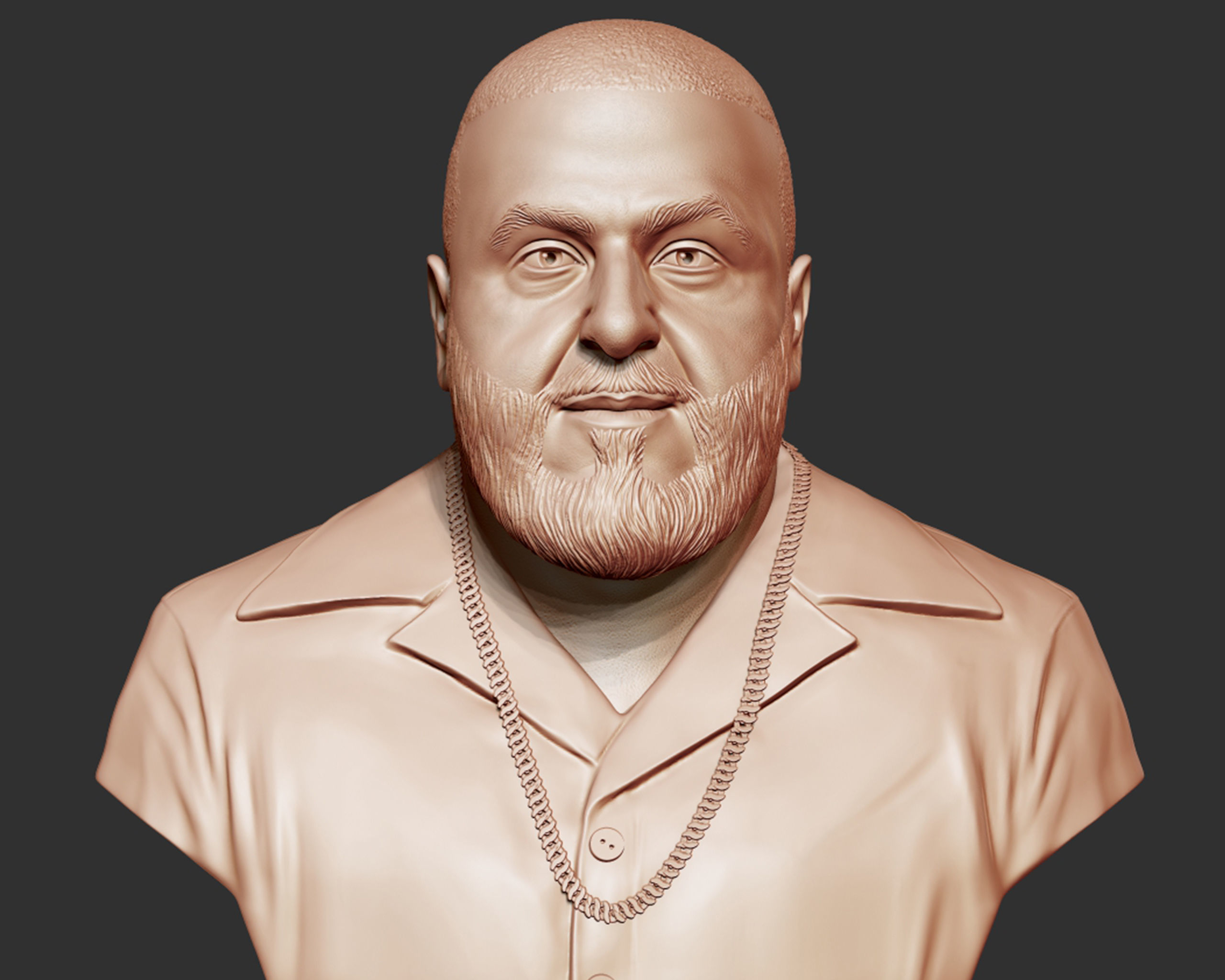 DJ Khaled Portrait Sculpture 3D print model_2