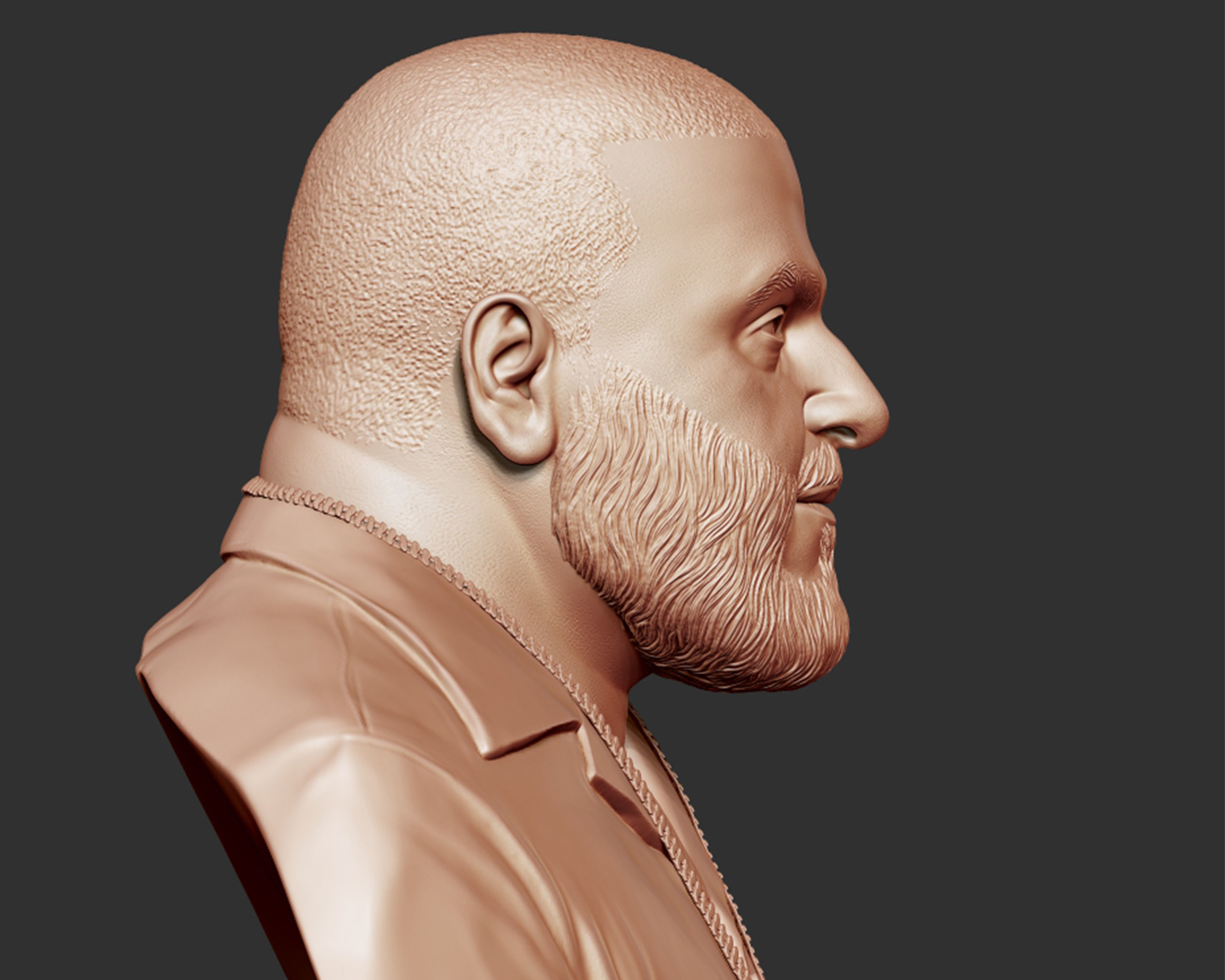 DJ Khaled Portrait Sculpture 3D print model_7