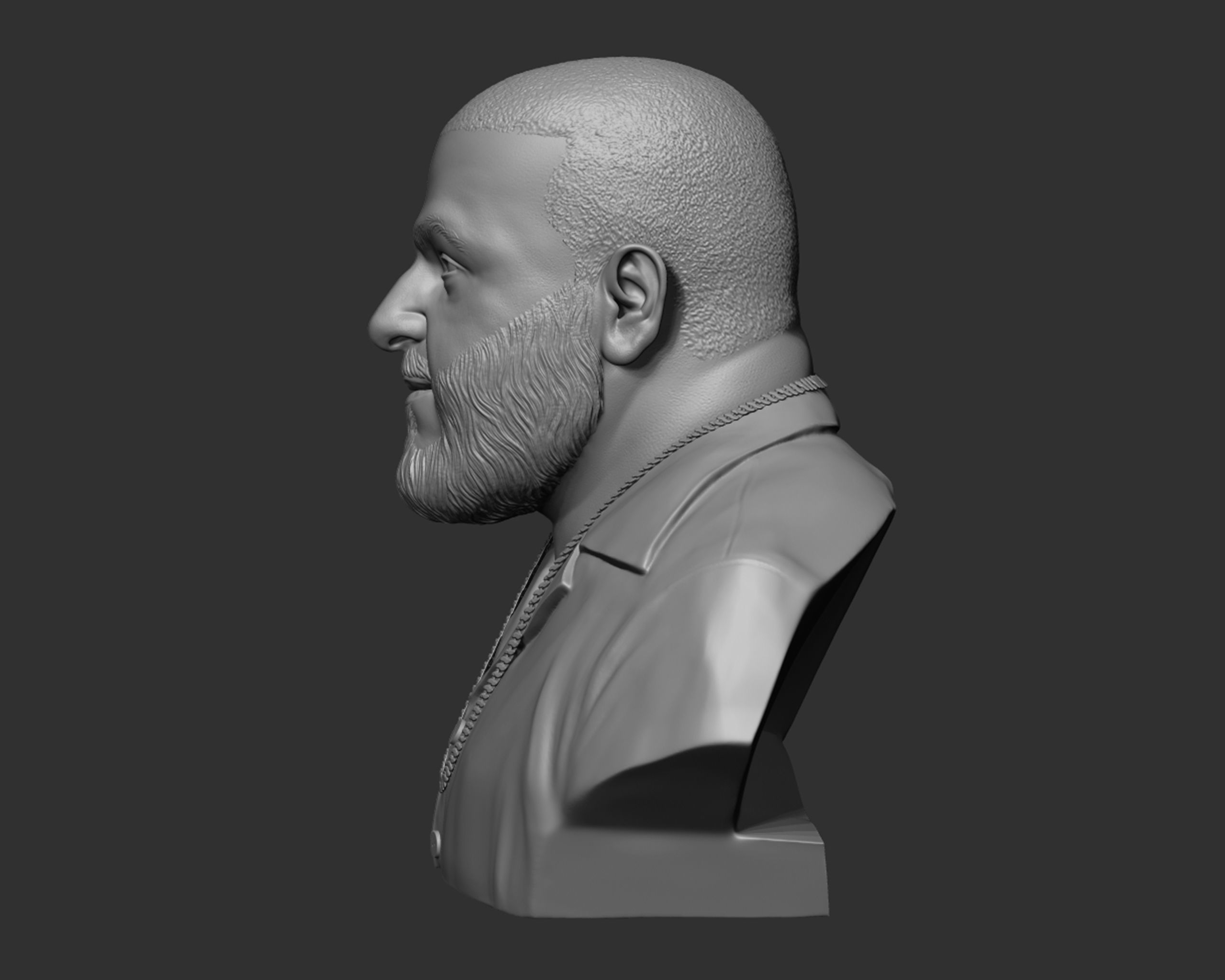 DJ Khaled Portrait Sculpture 3D print model_12