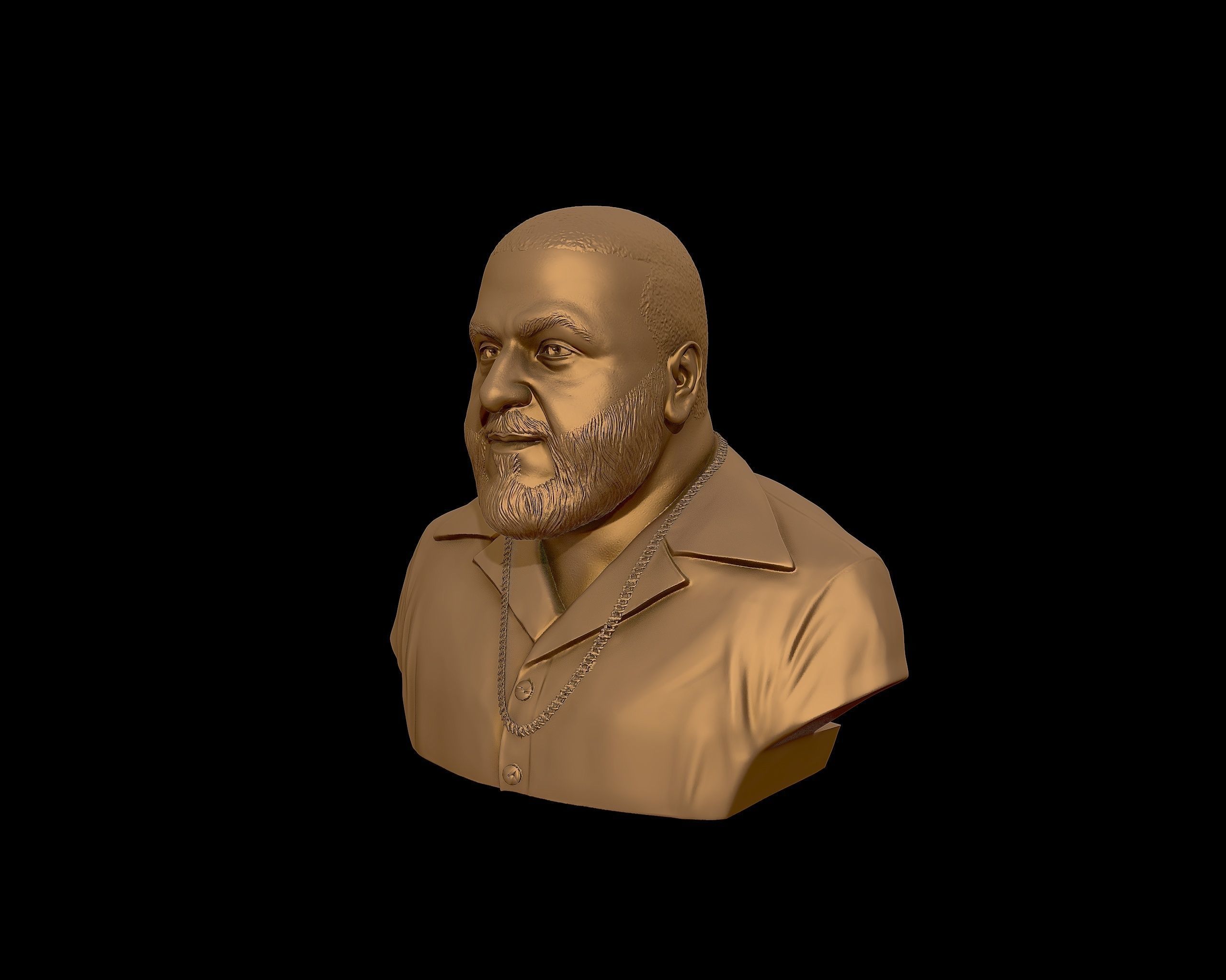 DJ Khaled Portrait Sculpture 3D print model_27