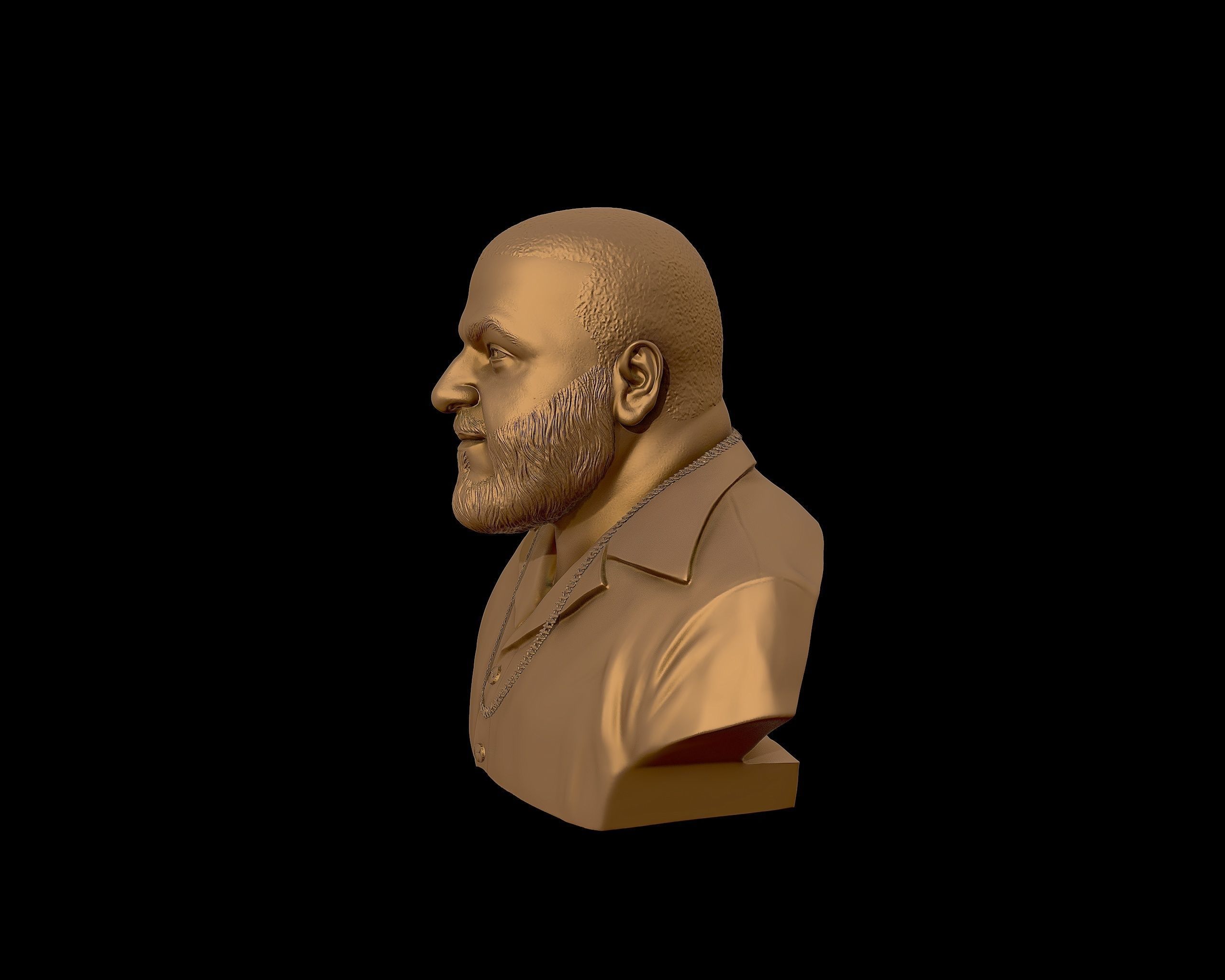DJ Khaled Portrait Sculpture 3D print model_26