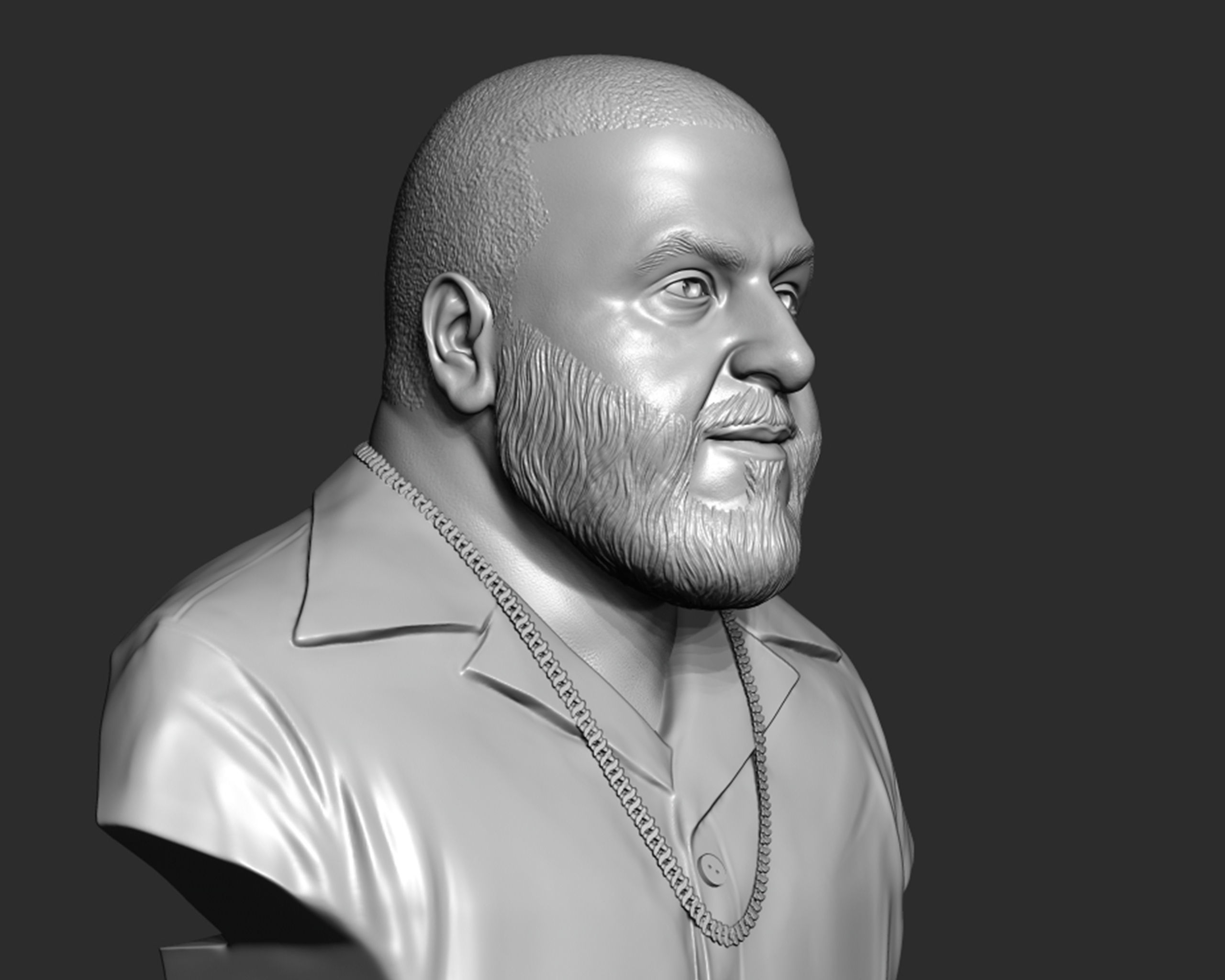 DJ Khaled Portrait Sculpture 3D print model_21