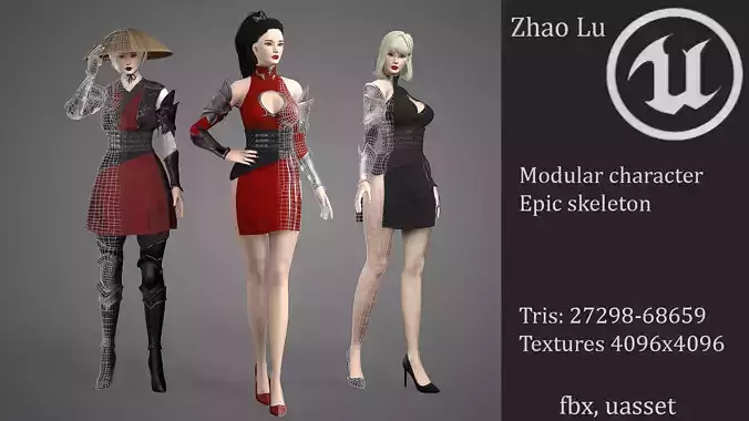 Zhao Lu Low-poly 3D model