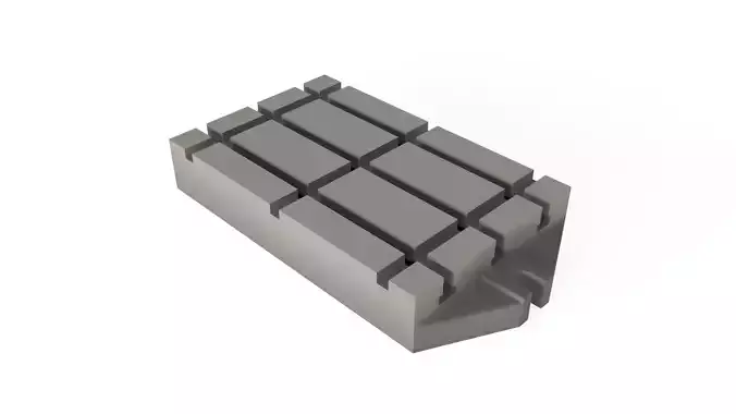 T-slot base plates for axial machines 3D model