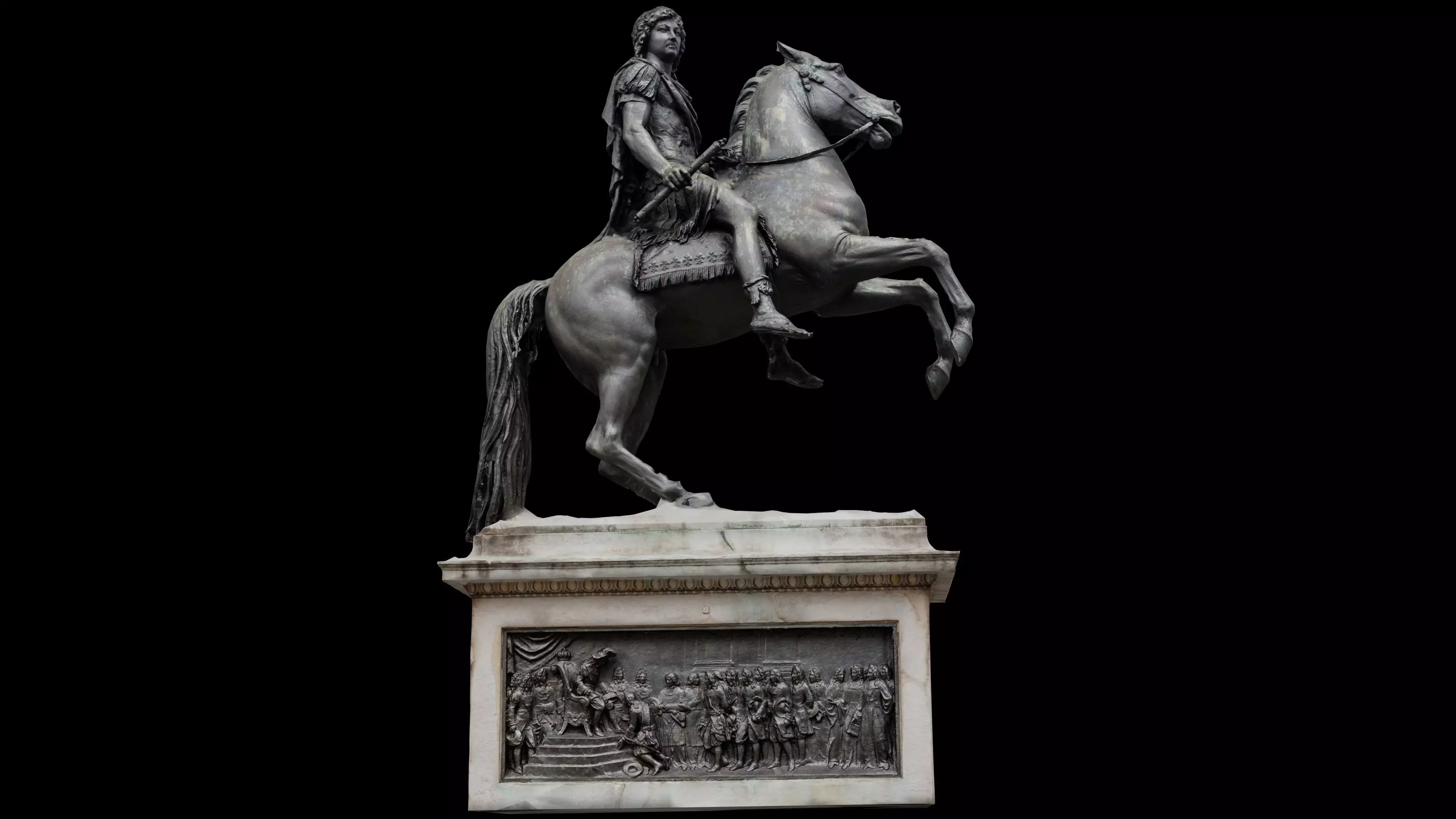 King of France Louis XIV with 2 LOD 3D model