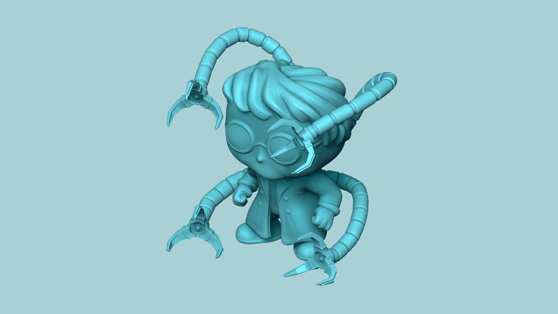 Doctor Octopus - Spider Man - Chibi Funko Style 3D print model_5