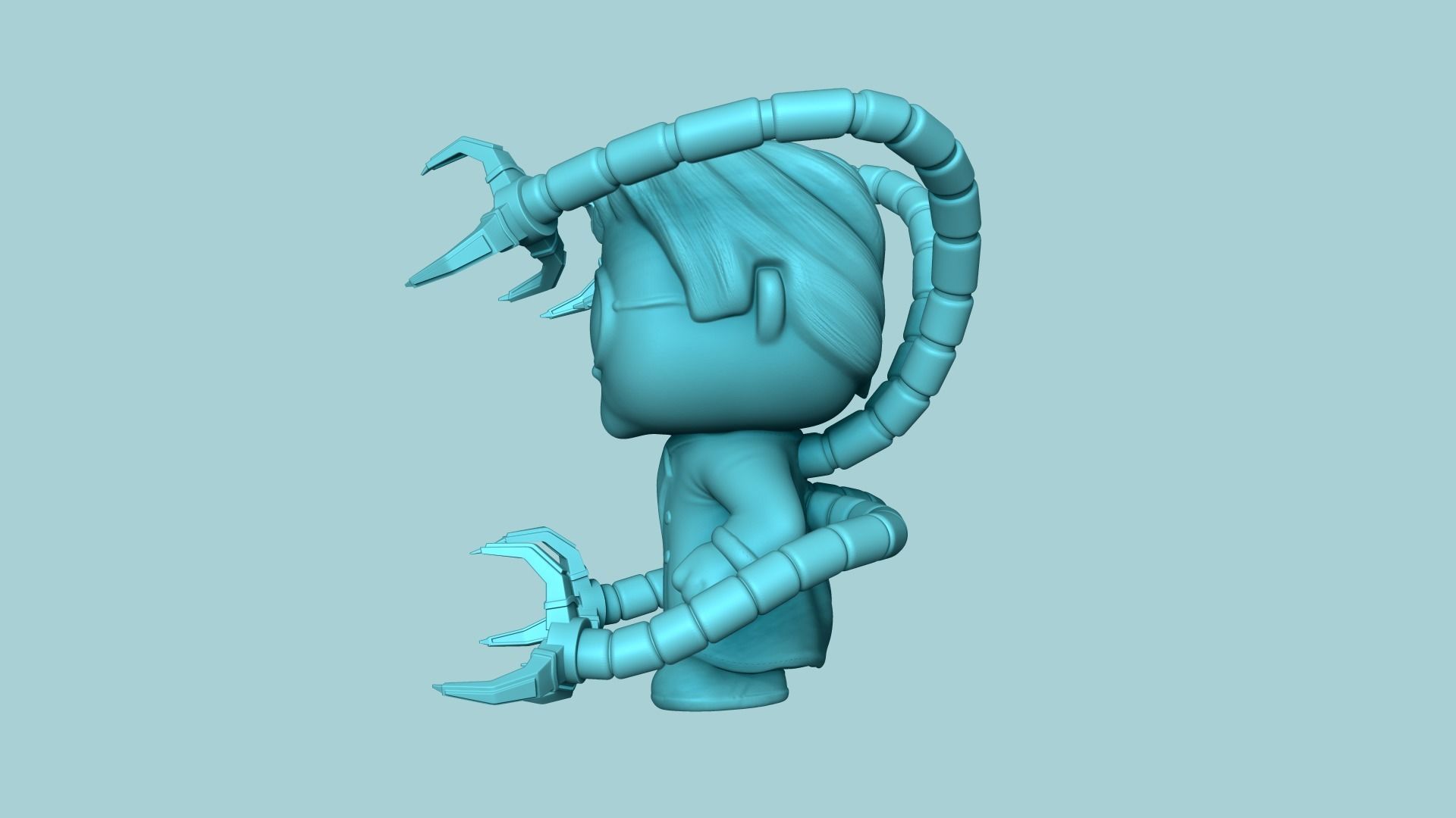 Doctor Octopus - Spider Man - Chibi Funko Style 3D print model_2