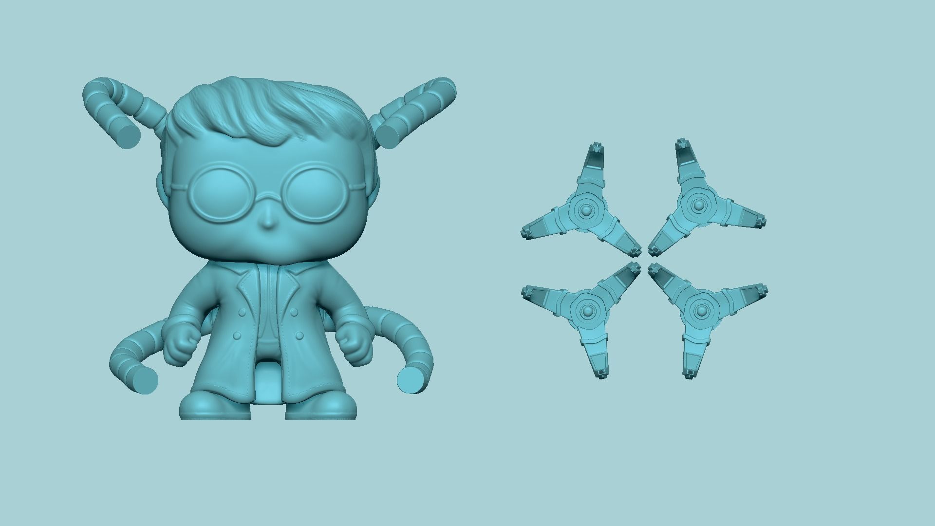 Doctor Octopus - Spider Man - Chibi Funko Style 3D print model_10