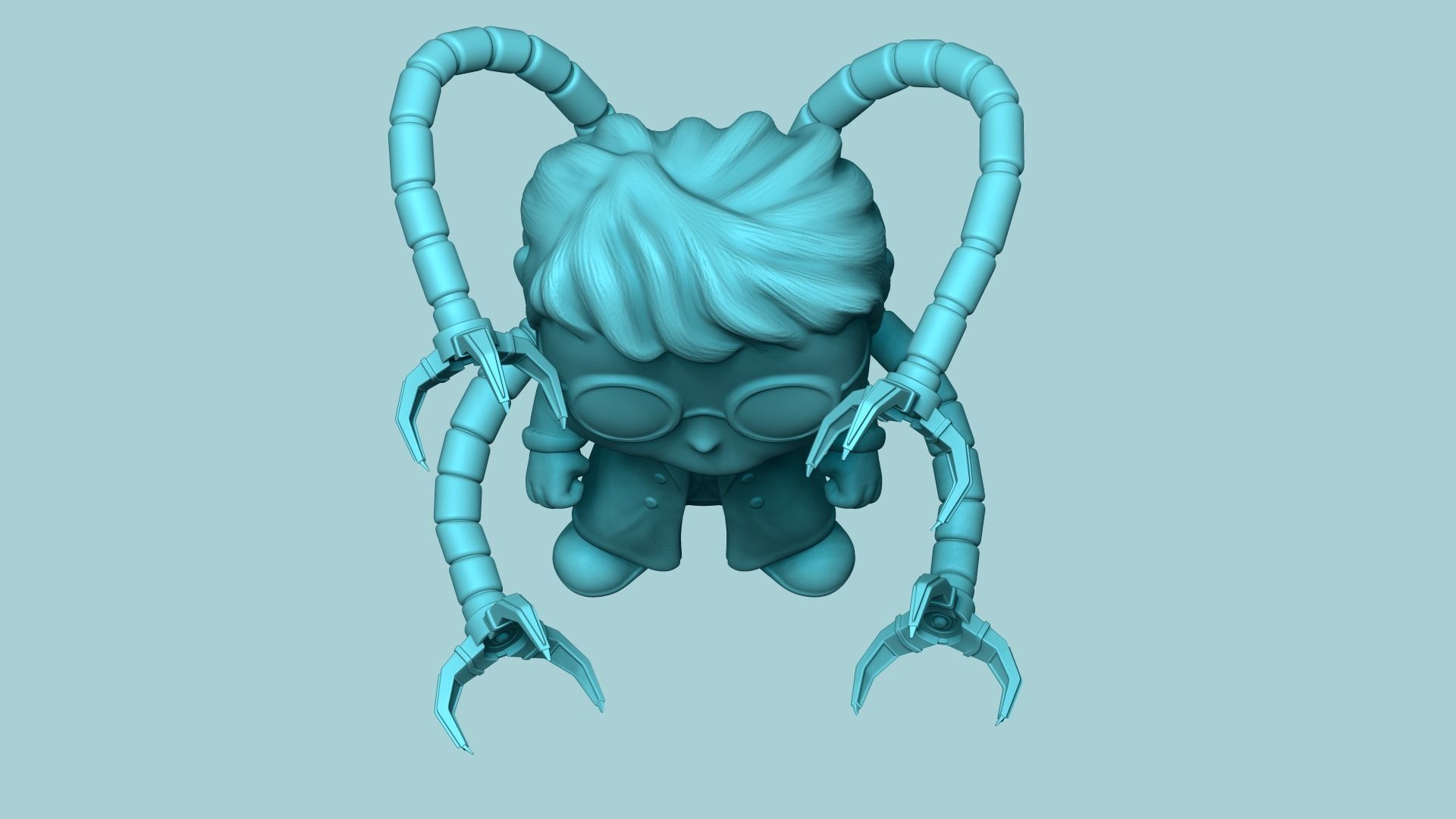 Doctor Octopus - Spider Man - Chibi Funko Style 3D print model_9