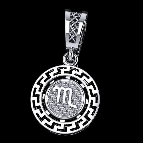 Zodiac Pendant scorpio Free 3D print model
